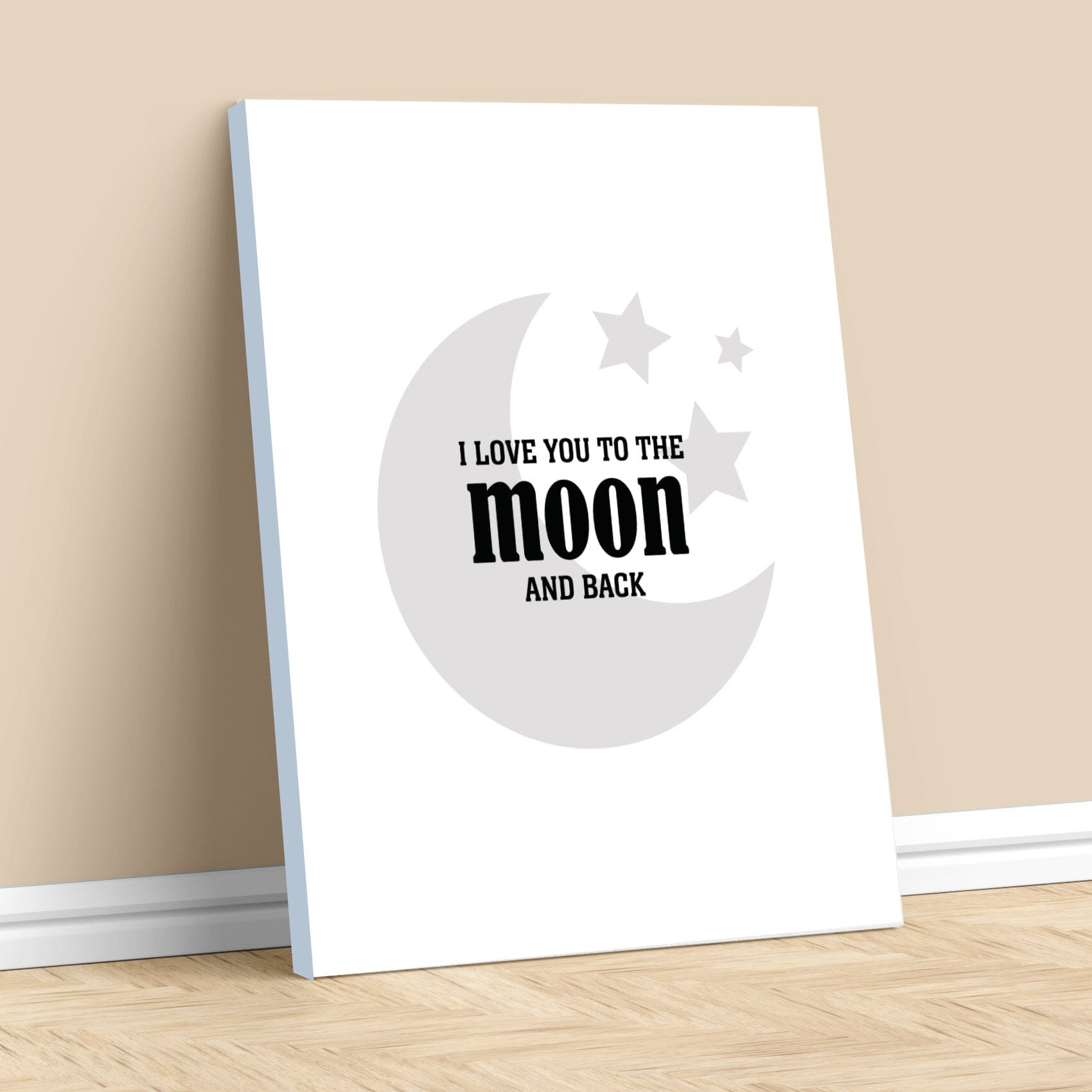 I Love You to the Moon and Back - Wise and Witty Art Wise and Wiseass Quotes Song Lyrics Art 11x14 Canvas Wrap 