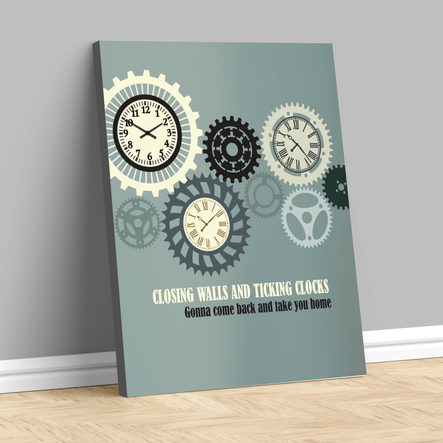 Clocks by Coldplay - Music Poster of Song Lyrics Wall Art Print Abstract Wall Decor