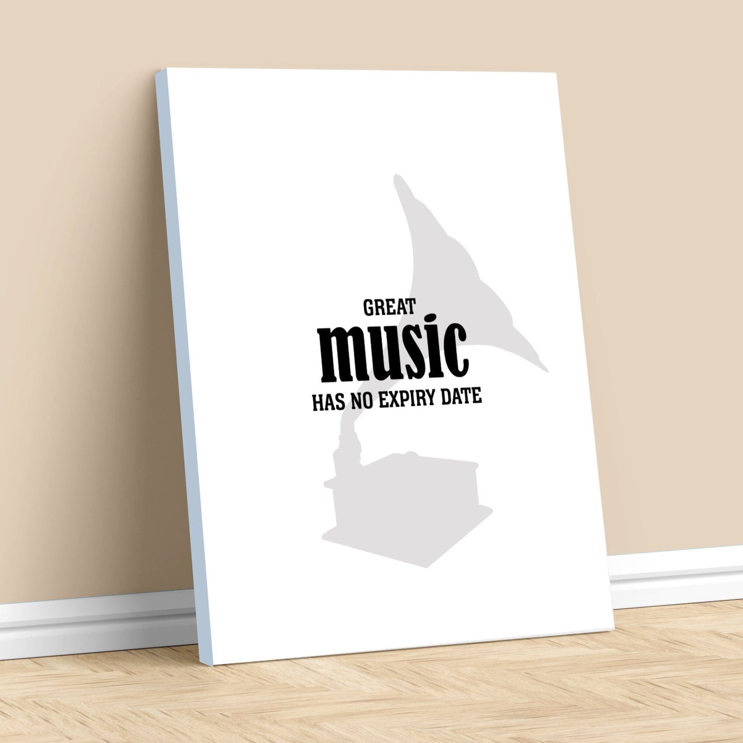 Great Music Has No Expiry Date - Wise and Witty Art Wise and Wiseass Quotes Song Lyrics Art 11x14 Canvas Wrap 