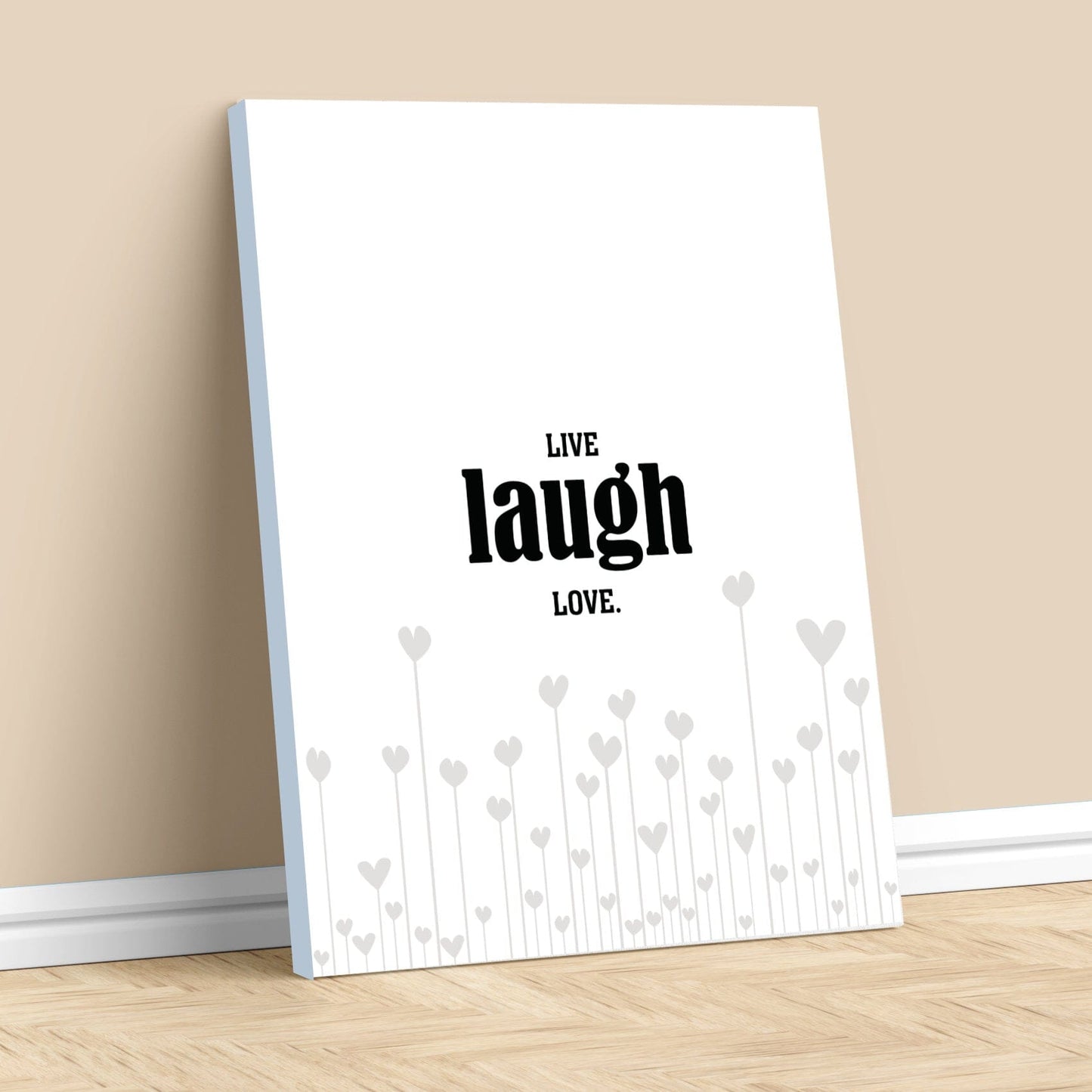 Light-Hearted Wall Art - Live Laugh Love - Wise and Witty Wise and Wiseass Quotes Song Lyrics Art 11x14 Canvas Wrap 