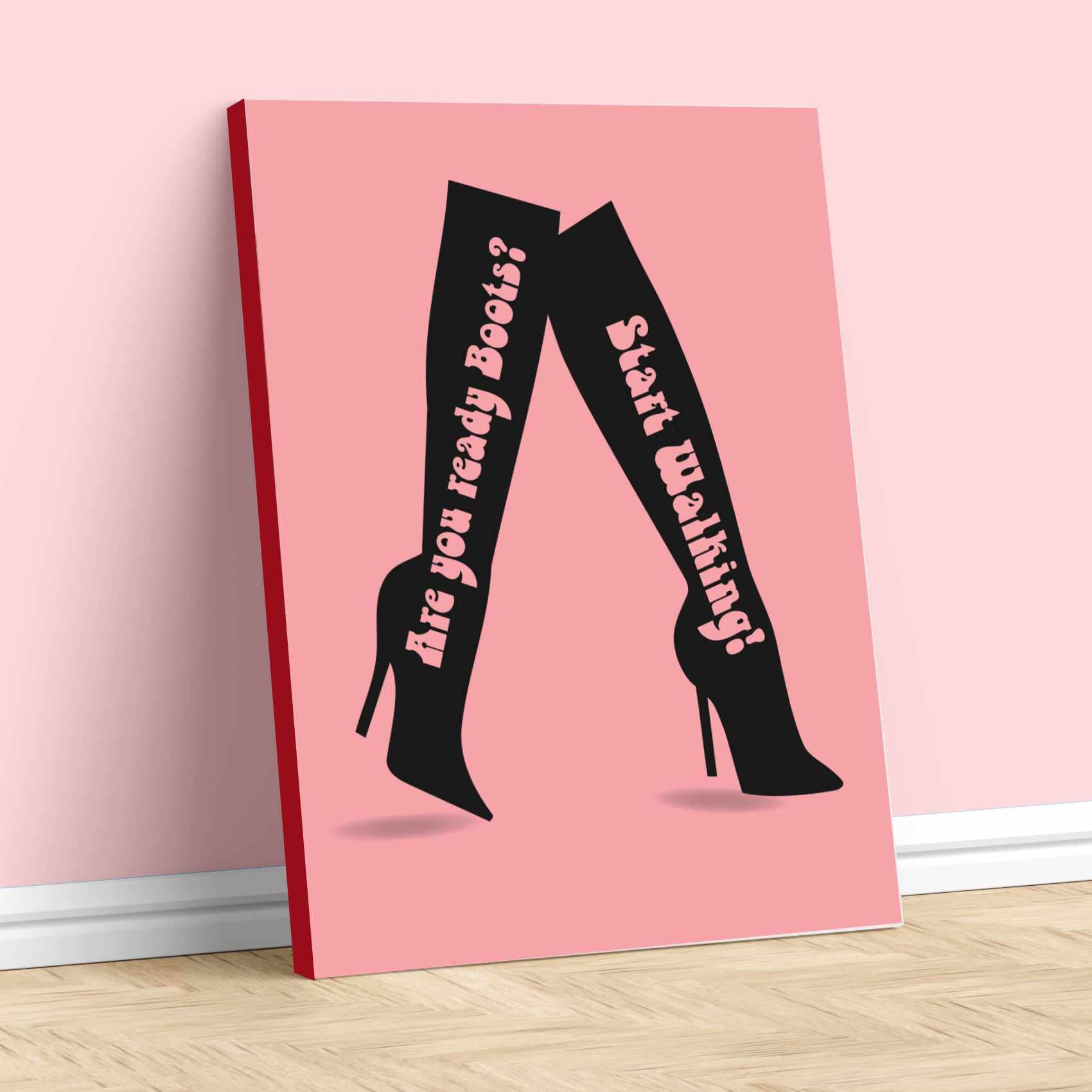 These Boots Are Made for Walkin' by Nancy Sinatra - 60s Art Song Lyrics Art Song Lyrics Art 11x14 Canvas Wrap 