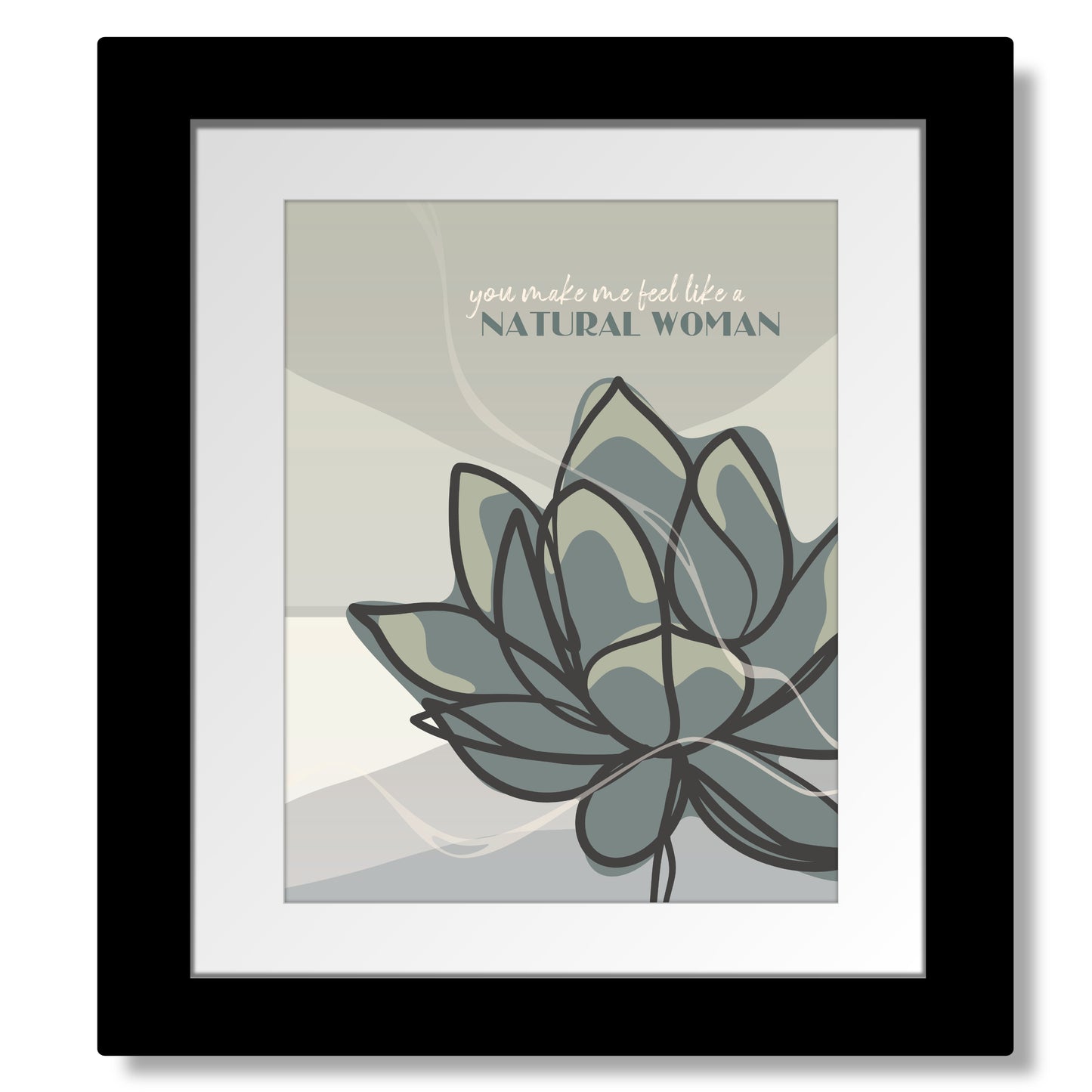 Natural Woman by Carole King - Song Lyric Soft Rock Inspired Art