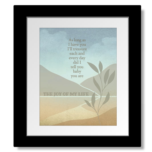 Joy of my Life by Chris Stapleton - Song Lyric Art Country Rock Wall Decor