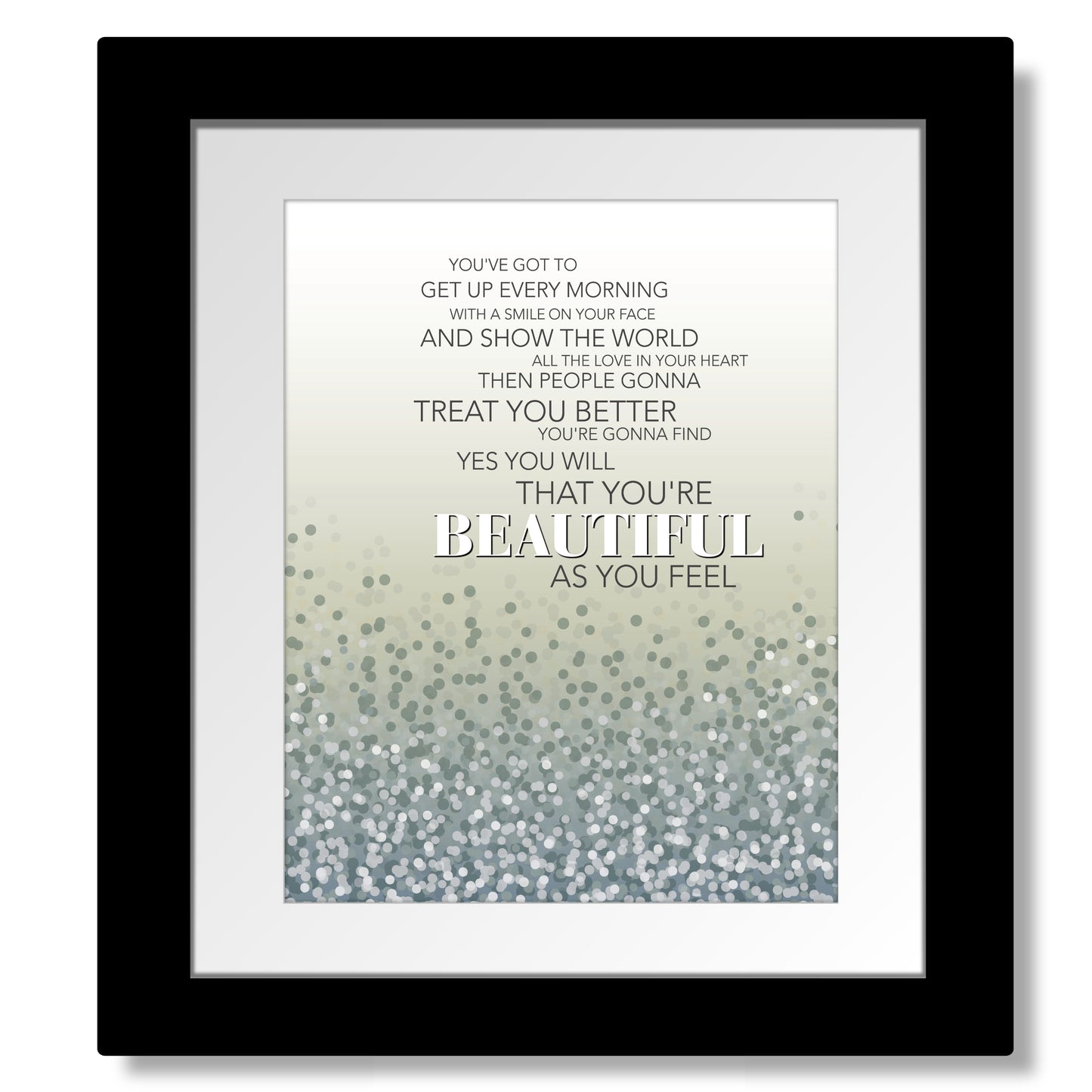 Beautiful by Carole King - 70s Love Song Lyrics Art Print
