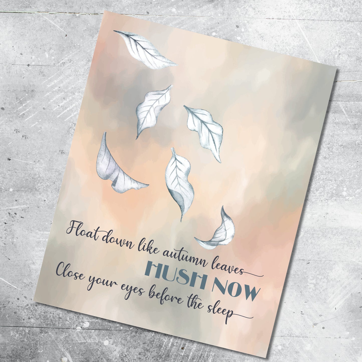 Autumn Leaves by Ed Sheeran - Wall Art Print Decor Commemorative Song Lyrics Art