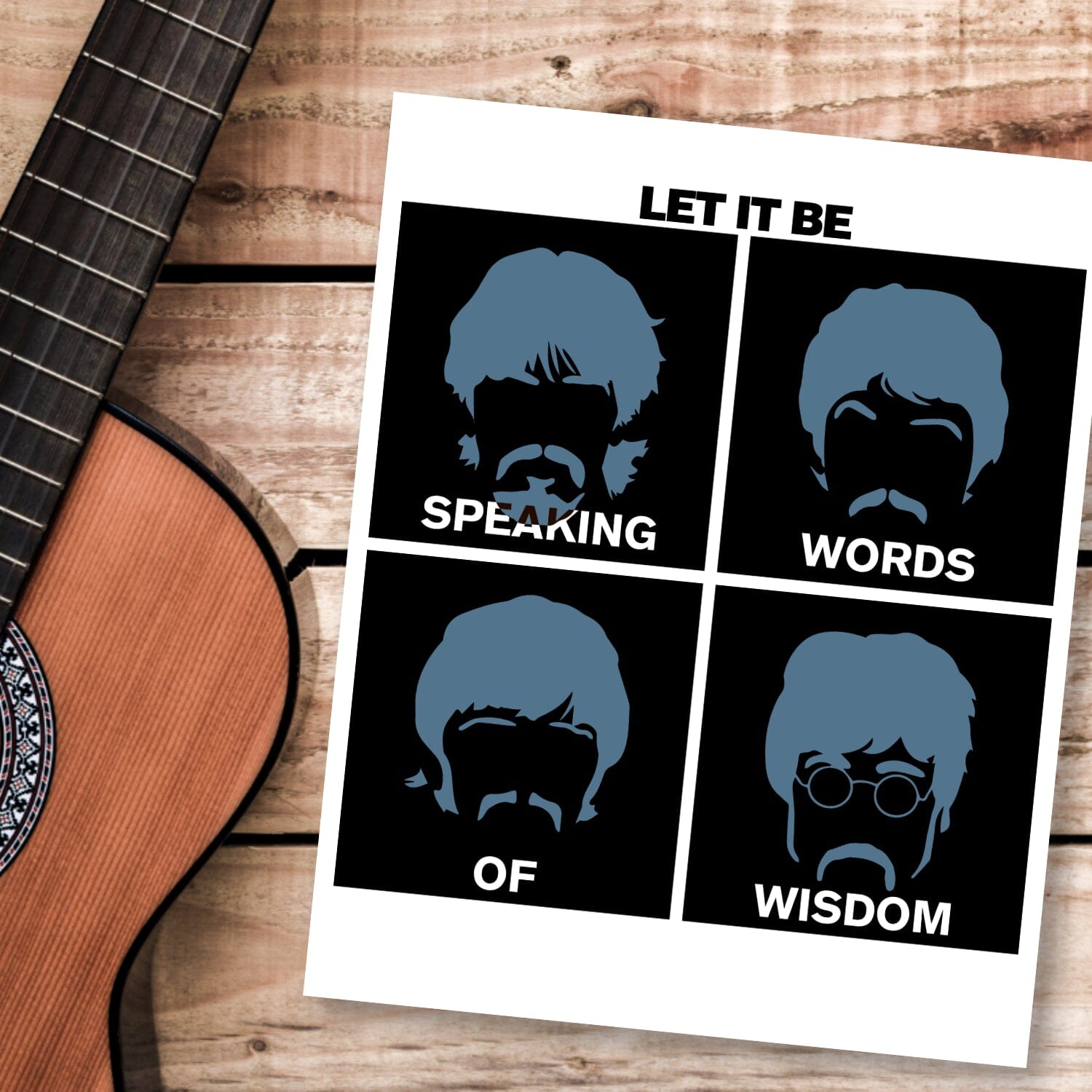 Let it Be by the Beatles - Song Lyric Inspired Wall Decor Song Lyrics Art Song Lyrics Art 8x10 unframed Print 