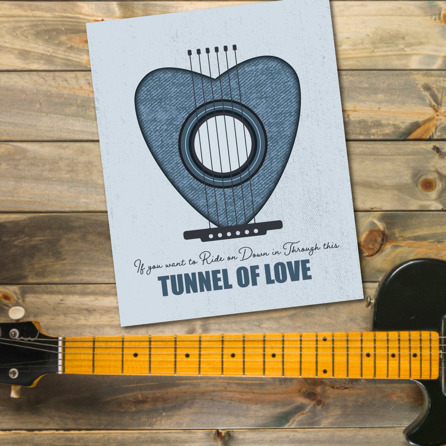 Tunnel of Love by Bruce Springsteen - Lyric Rock Music Art Song Lyrics Art Song Lyrics Art 8x10 Unframed Print 