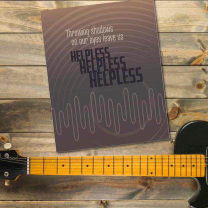 Helpless by Neil Young - Music Gift Song Lyric Wall Decor Song Lyrics Art Song Lyrics Art 8x10 Print Only 