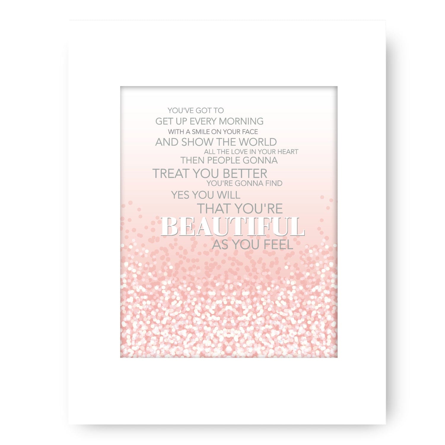 Beautiful by Carole King - 70s Love Song Lyrics Art Print Song Lyrics Art Song Lyrics Art 8x10 White Matted Print 