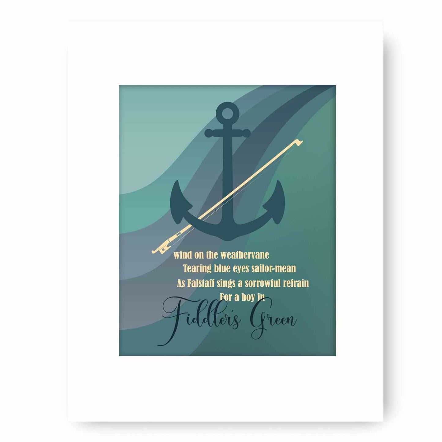 Fiddlers Green by Tragically Hip - Song Lyric Music Wall Art Song Lyrics Art Song Lyrics Art 8x10 White Matted Print 