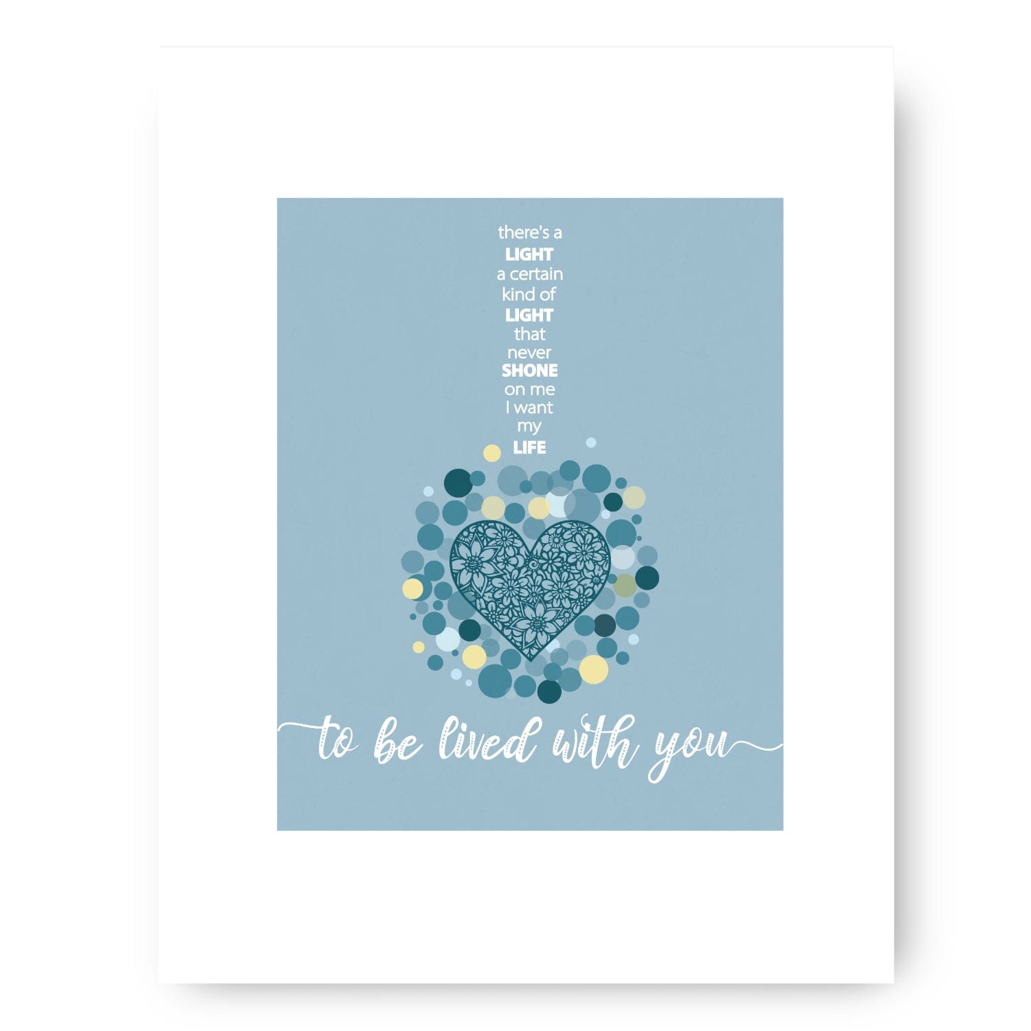 To Love Somebody by the Bee Gees - 60s Song Lyric Art Print Song Lyrics Art Song Lyrics Art 8x10 White Matted Print 