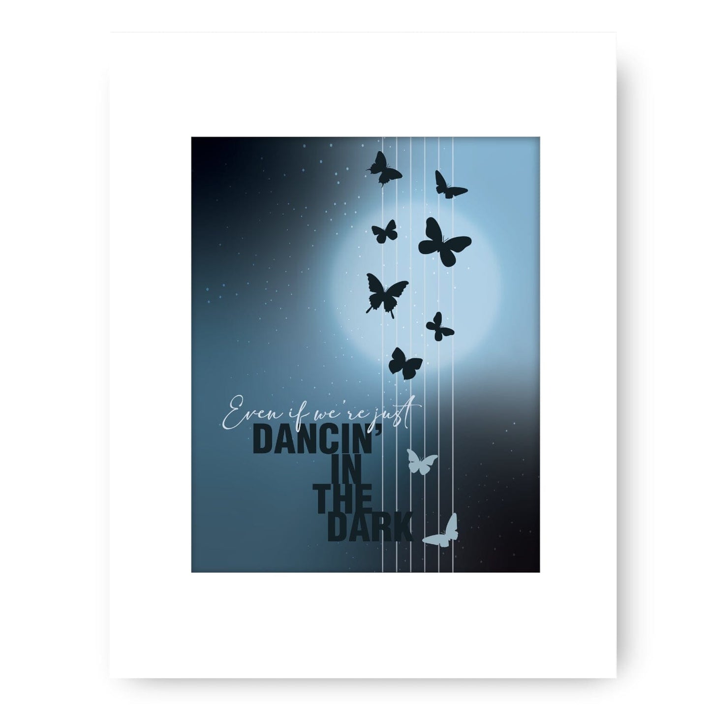 Dancin' in the Dark by Bruce Springsteen - Rock Music Art Song Lyrics Art Song Lyrics Art 8x10 White Matted Print 