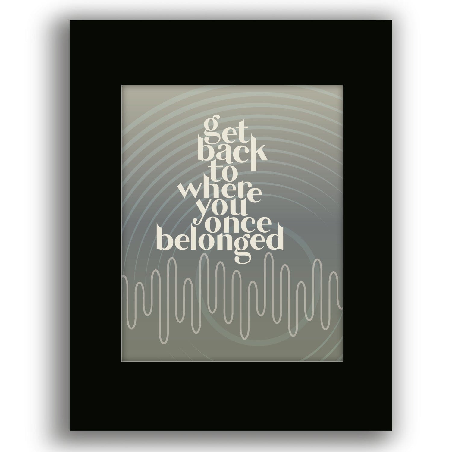 Get Back by the Beatles - Song Lyrics Music Art Print Poster Song Lyrics Art Song Lyrics Art 8x10 Black Matted Print 