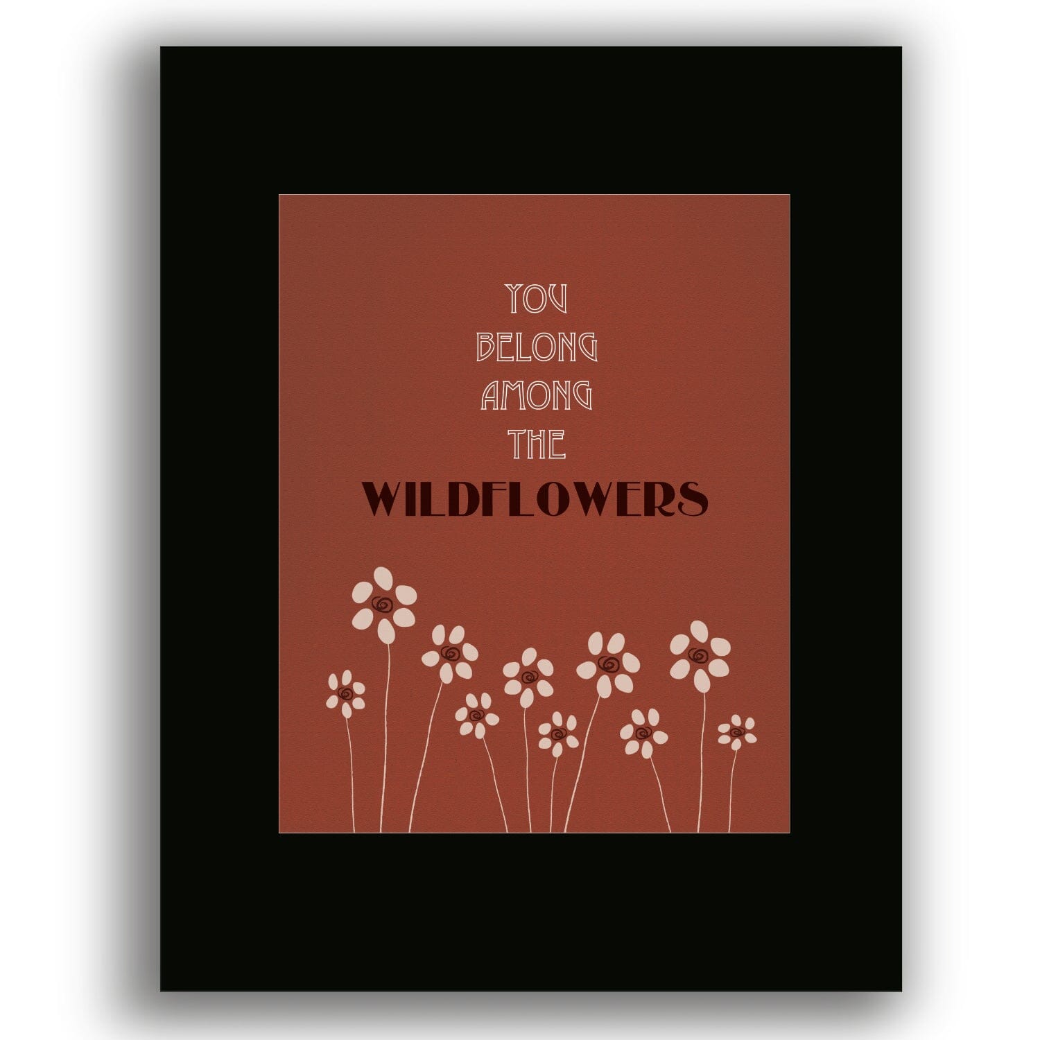 Wildflowers by Tom Petty - Music Poster Song Lyric Art Print Song Lyrics Art Song Lyrics Art 8x10 Black Matted Print 