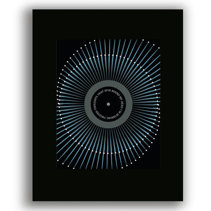 Black by Pearl Jam - Song Lyric Wall Art Prints Rock Music Song Lyrics Art Song Lyrics Art 8x10 Black Matted Unframed Print 