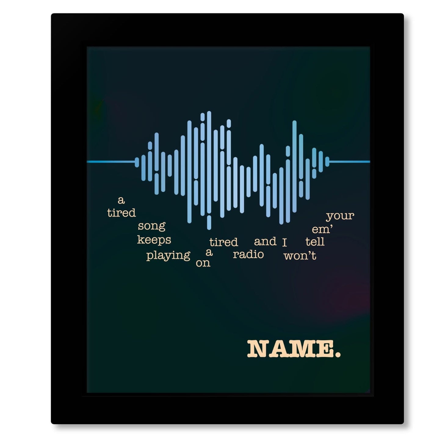 Name by Goo Goo Dolls - Pop Music Song Lyrics Art Poster Song Lyrics Art Song Lyrics Art 8x10 Plaque Mount 
