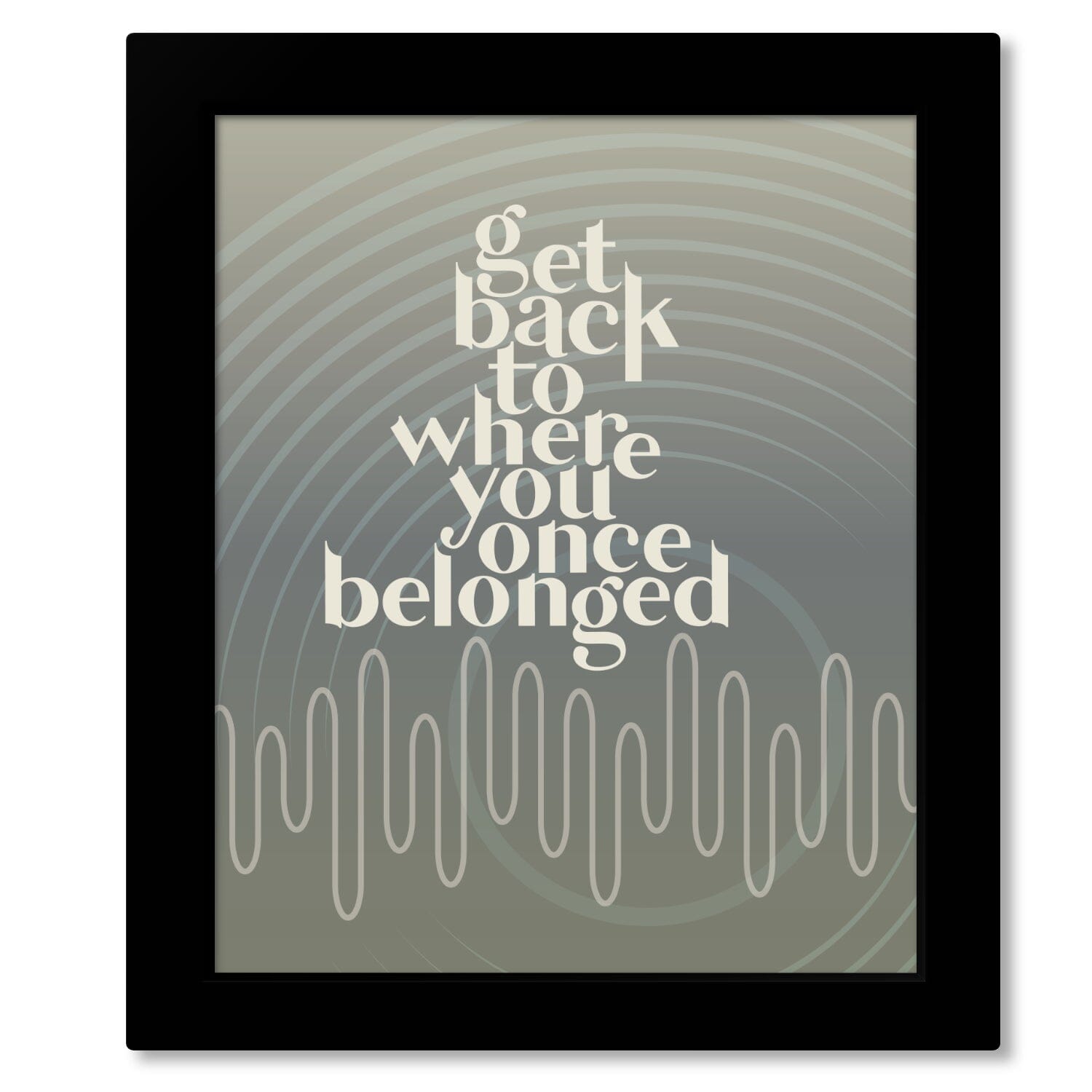 Get Back by the Beatles - Song Lyrics Music Art Print Poster Song Lyrics Art Song Lyrics Art 8x10 Framed Print (without mat) 