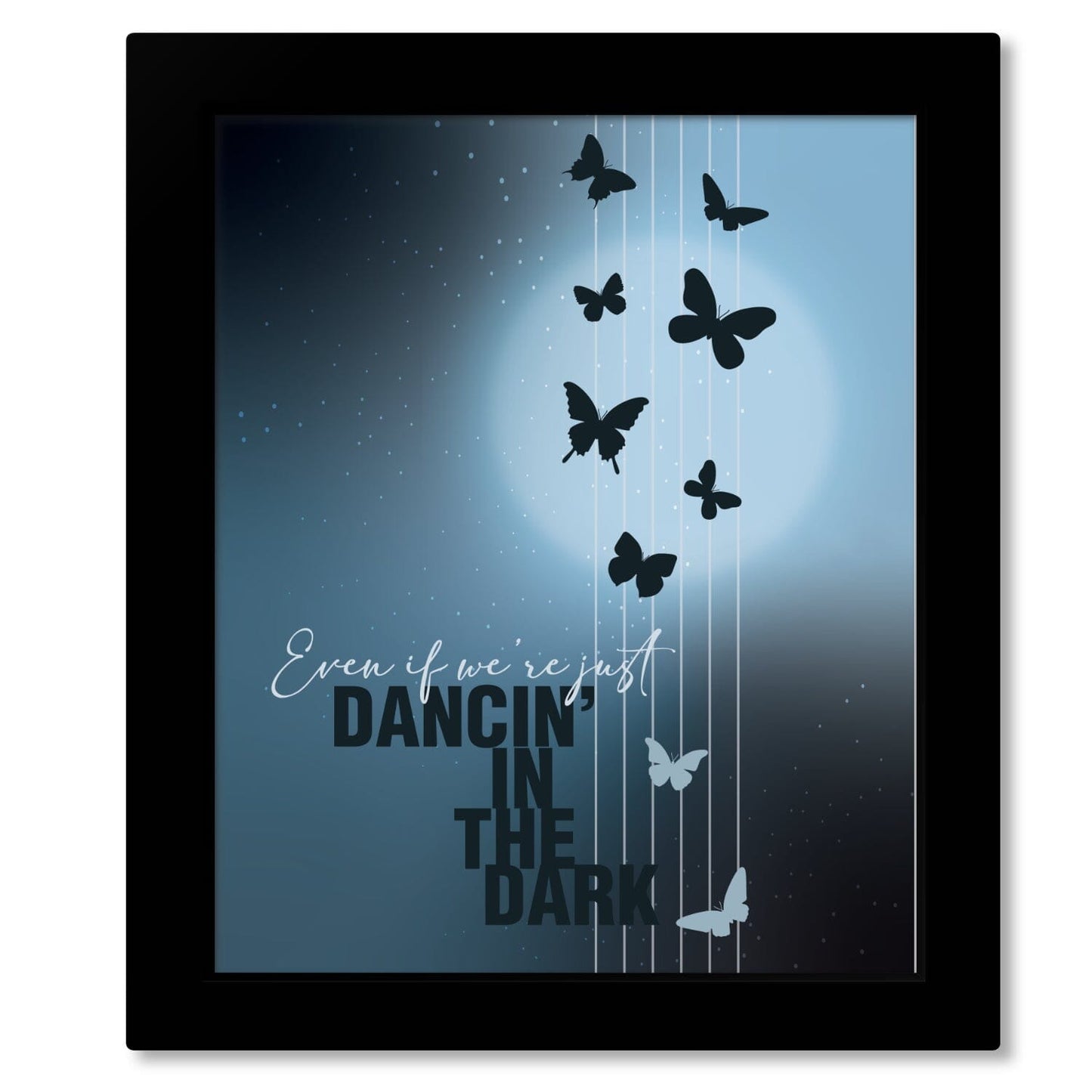 Dancin' in the Dark by Bruce Springsteen - Rock Music Art Song Lyrics Art Song Lyrics Art 8x10 Framed Print (without Mat) 
