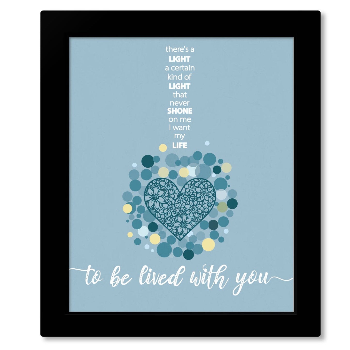 To Love Somebody by the Bee Gees - 60s Song Lyric Art Print Song Lyrics Art Song Lyrics Art 8x10 Framed Print 