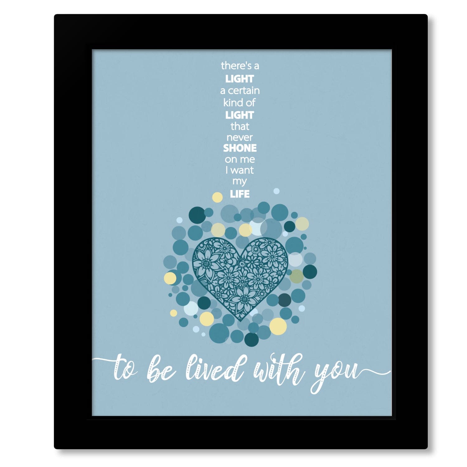 To Love Somebody by the Bee Gees - 60s Song Lyric Art Print Song Lyrics Art Song Lyrics Art 8x10 Framed Print 