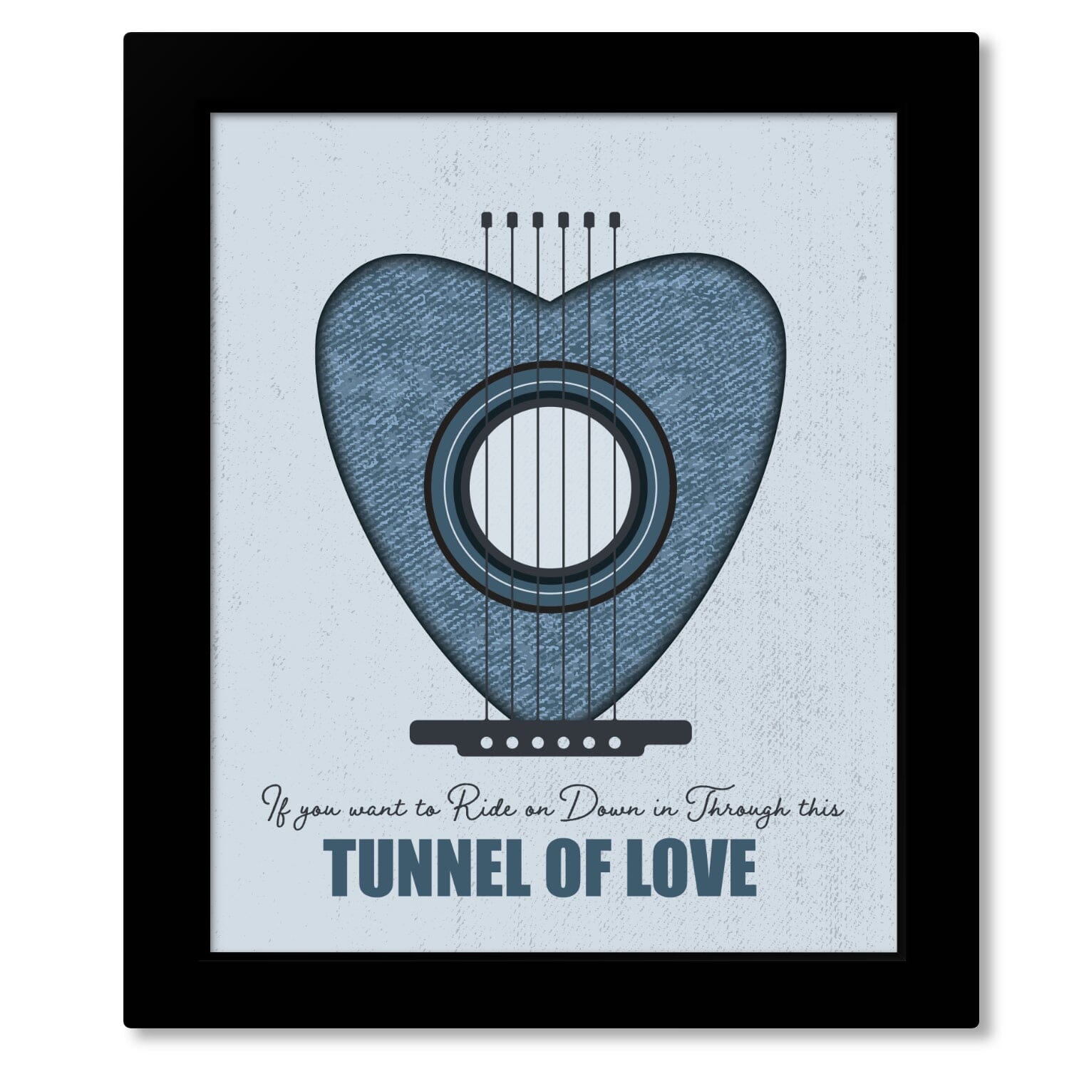 Tunnel of Love by Bruce Springsteen - Lyric Rock Music Art Song Lyrics Art Song Lyrics Art 8x10 Framed Print (without Mat) 