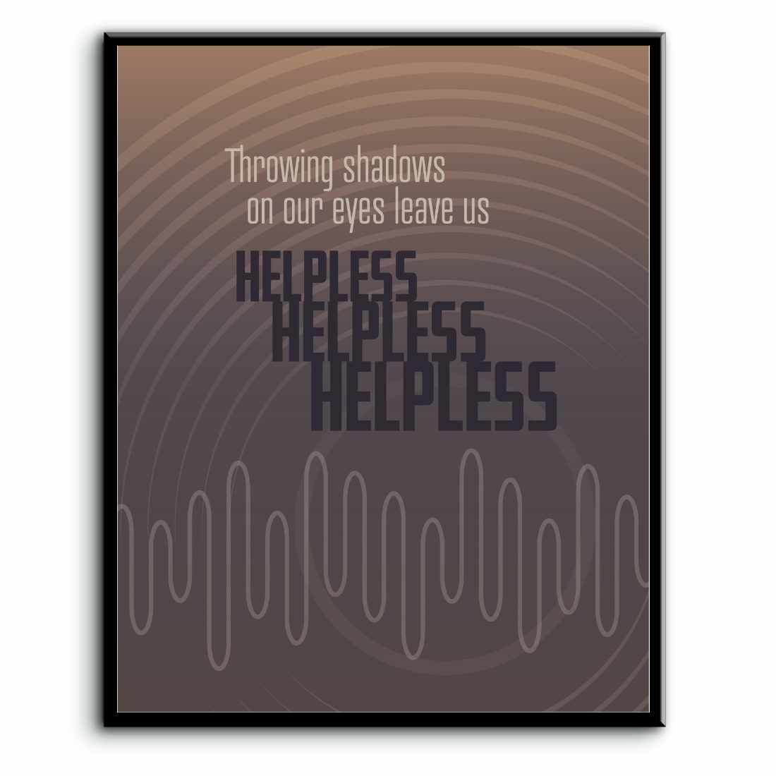 Helpless by Neil Young - Music Gift Song Lyric Wall Decor Song Lyrics Art Song Lyrics Art 8x10 Plaque Mount 