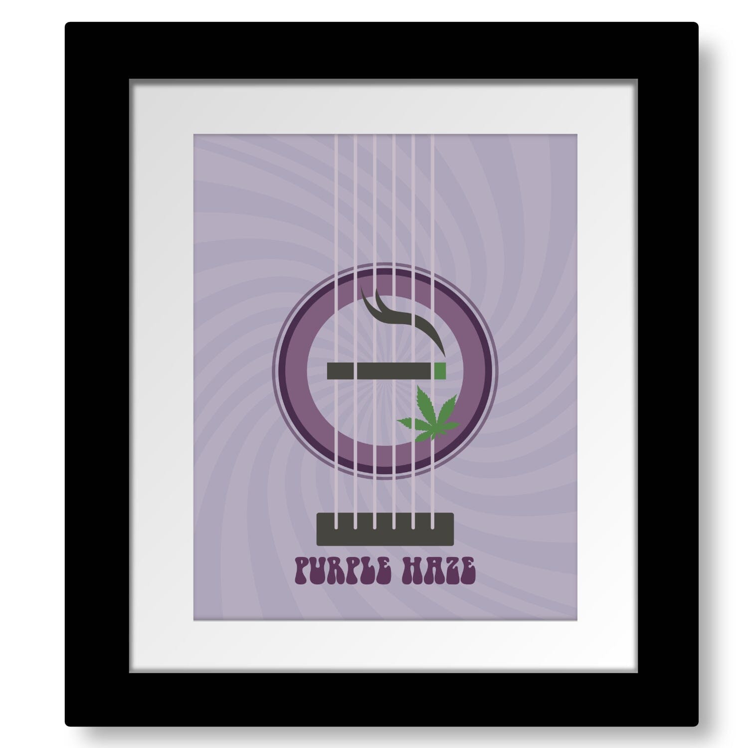 Purple Haze by Jimi Hendrix - Song Lyrics Art Poster Print Song Lyrics Art Song Lyrics Art 8x10 Framed and Matted Print 