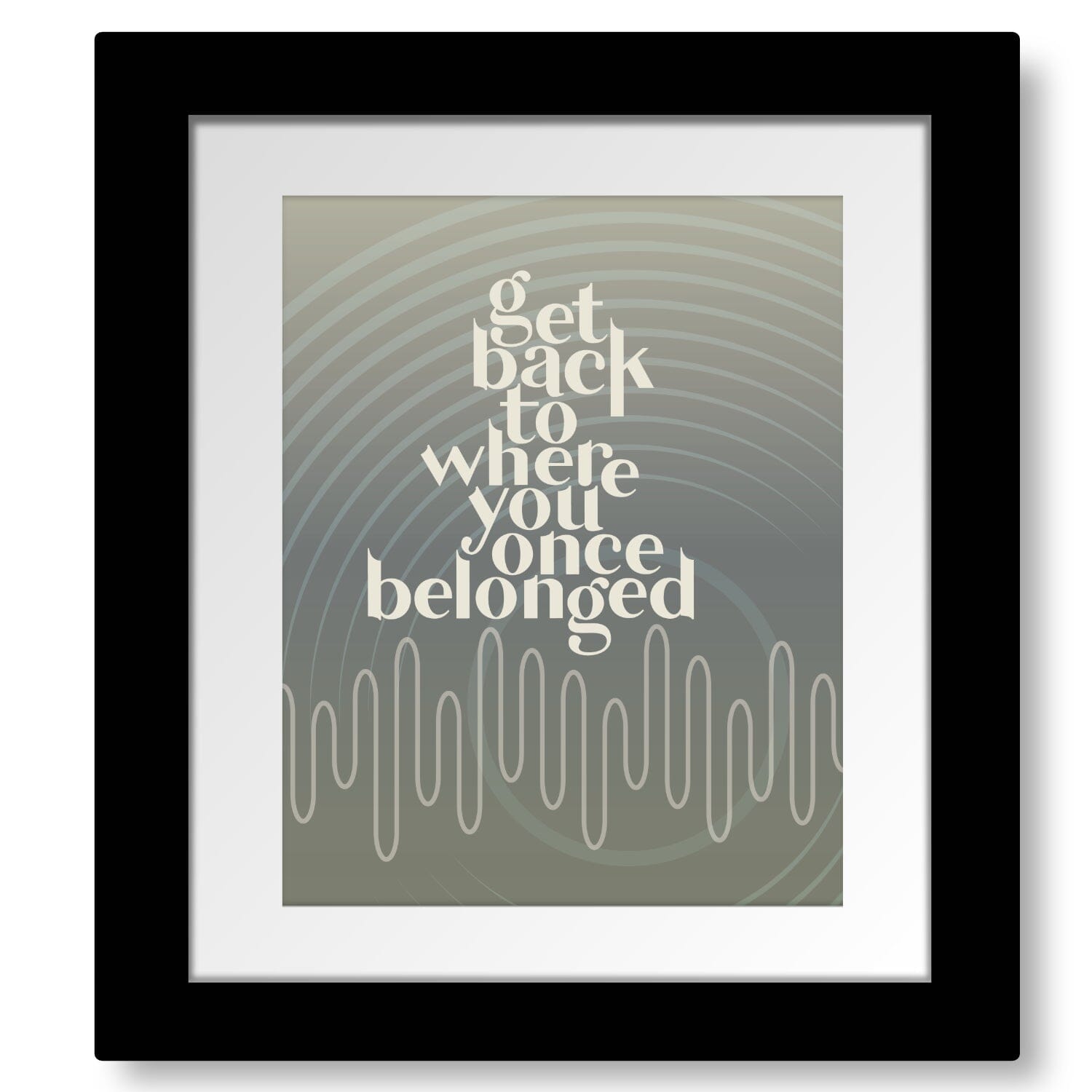 Get Back by the Beatles - Song Lyrics Music Art Print Poster Song Lyrics Art Song Lyrics Art 8x10 Matted and Framed Print 