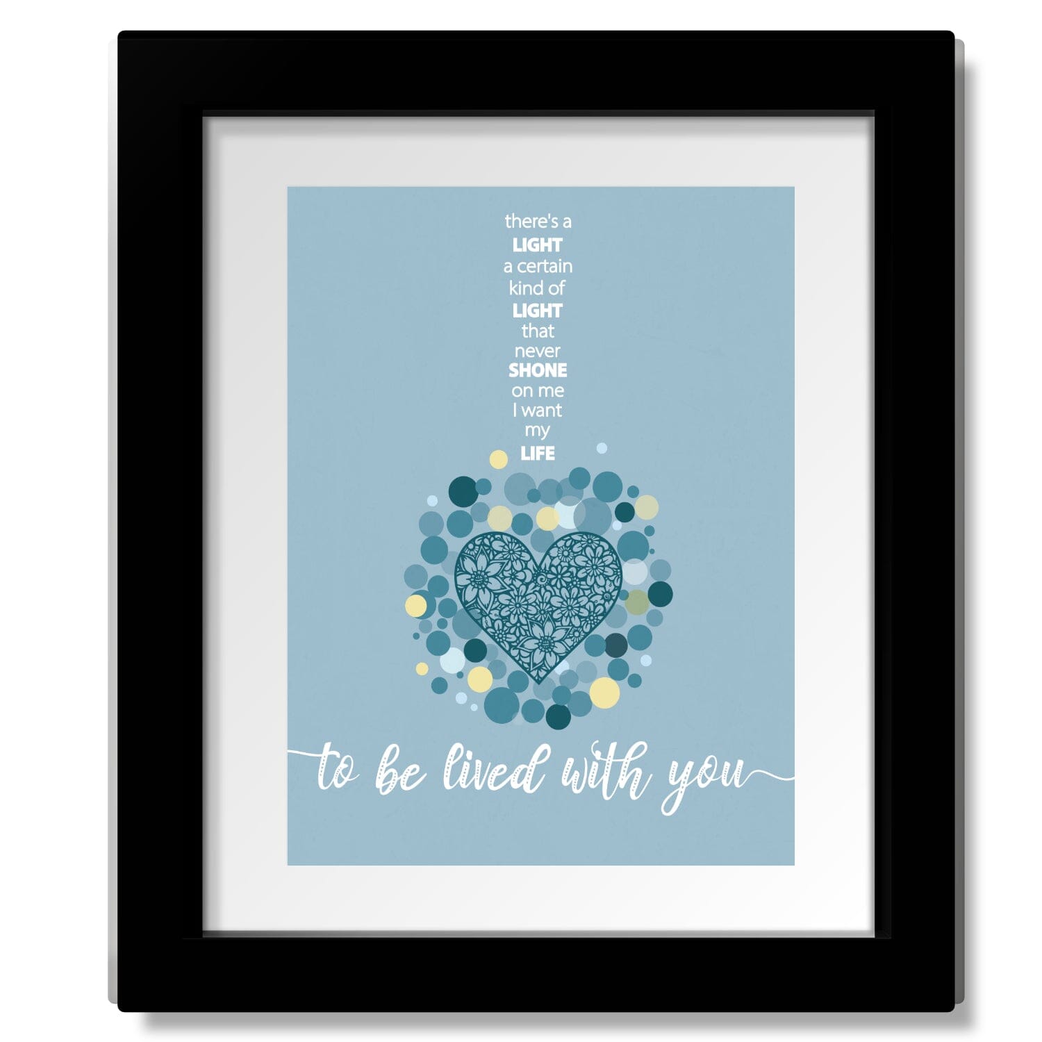 To Love Somebody by the Bee Gees - 60s Song Lyric Art Print Song Lyrics Art Song Lyrics Art 8x10 Framed and Matted Print 