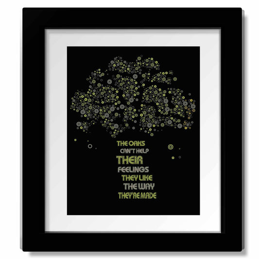 The Trees by Rush - Lyric Inspired Song Art Rock Music Print Song Lyrics Art Song Lyrics Art 8x10 Matted and Framed Print 