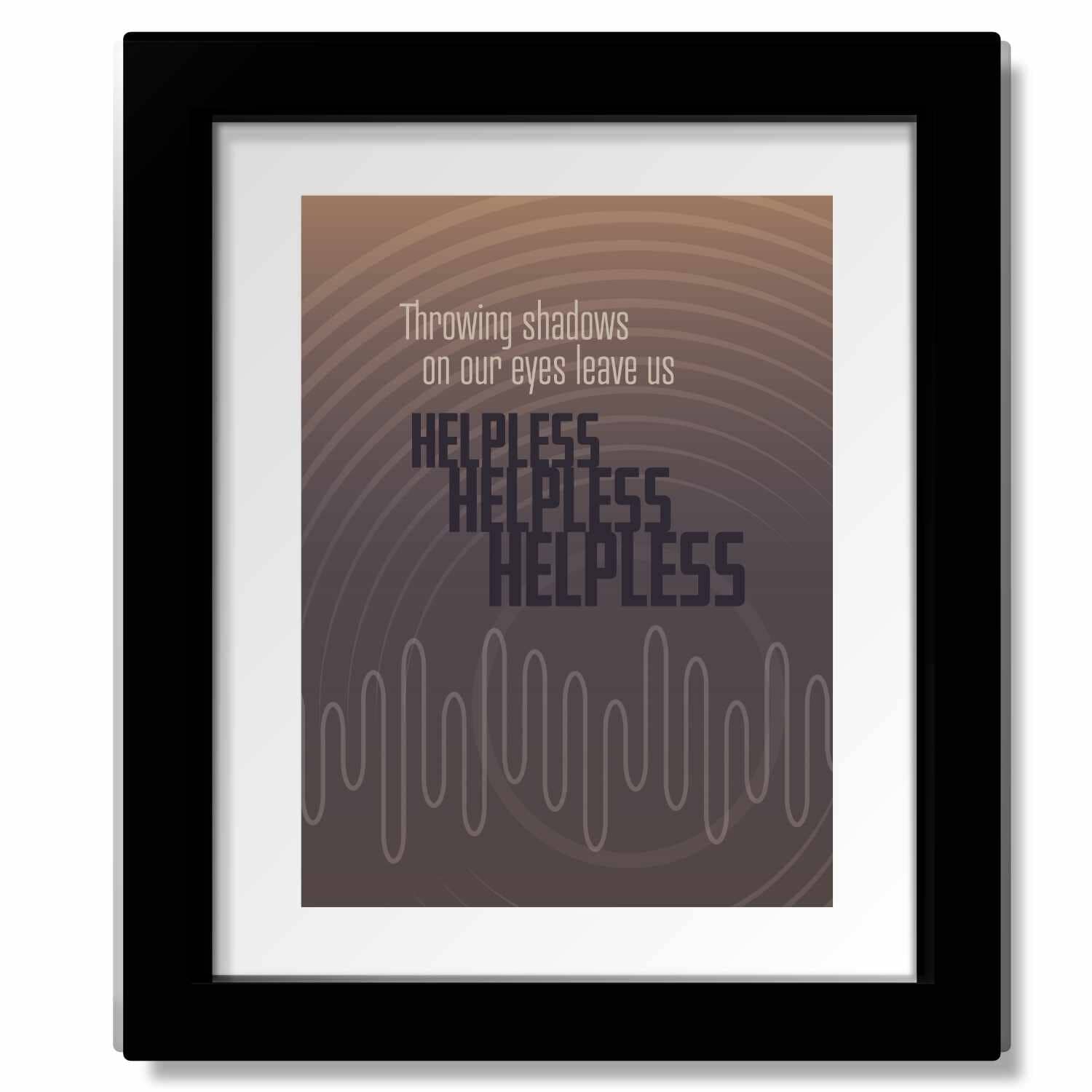 Helpless by Neil Young - Music Gift Song Lyric Wall Decor Song Lyrics Art Song Lyrics Art 8x10 Matted and Framed Print 