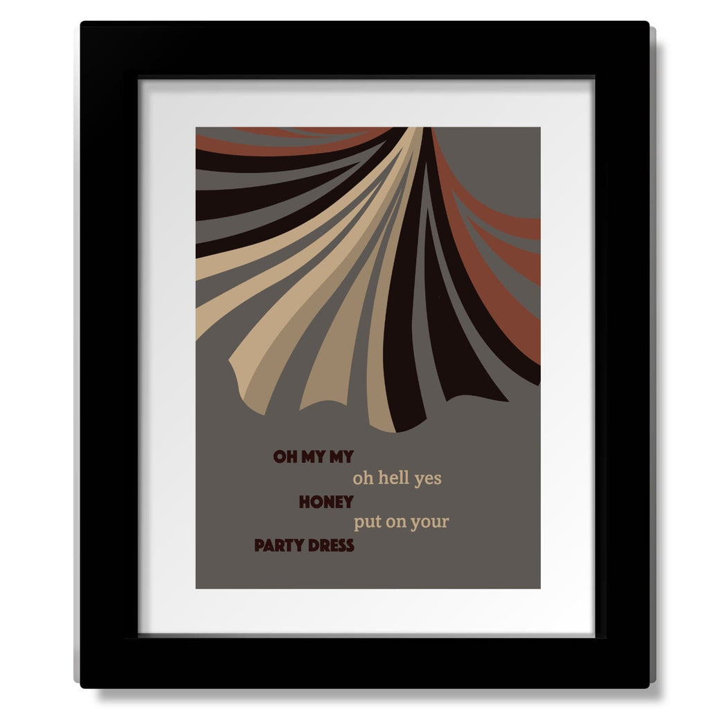 Mary Jane's Last Dance by Tom Petty - Song Lyric Wall Print