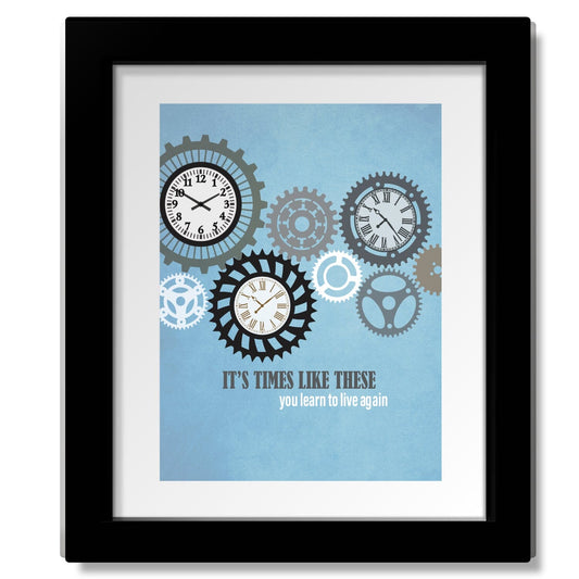 Times Like These by Foo Fighters - Song Lyric Art Print Song Lyrics Art Song Lyrics Art 8x10 Matted and Framed Print 