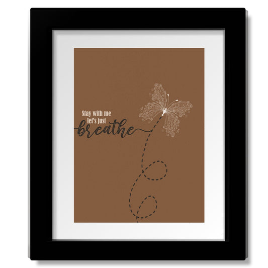 Just Breathe by the Pearl Jam - Song Lyric Wall Art Prints Song Lyrics Art Song Lyrics Art 8x10 Matted and Framed Print 