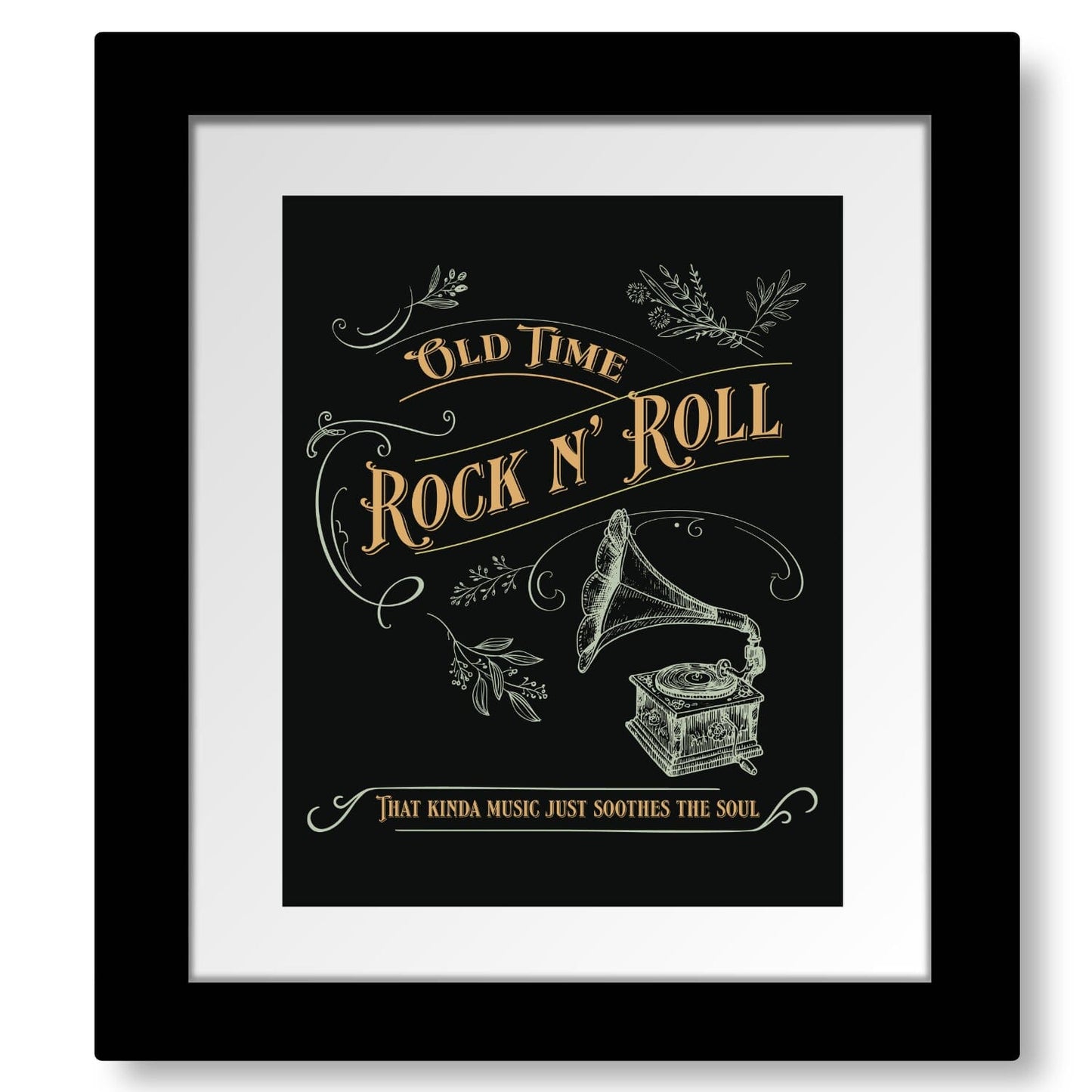 Old Time Rock N' Roll by Bob Seger - Song Lyrics Art Print Song Lyrics Art Song Lyrics Art 8x10 Framed and White Matted Print 