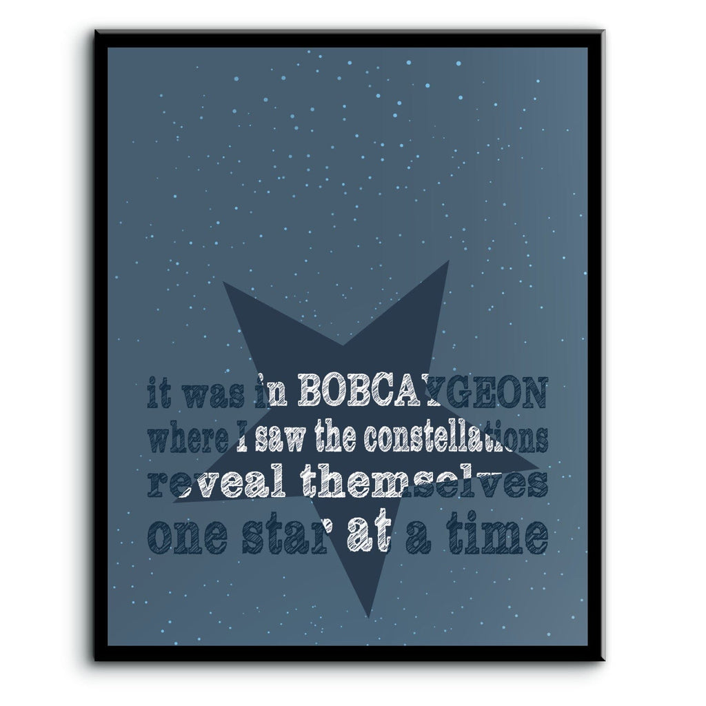Bobcaygeon by Tragically Hip - Music Poster Song Lyric Art