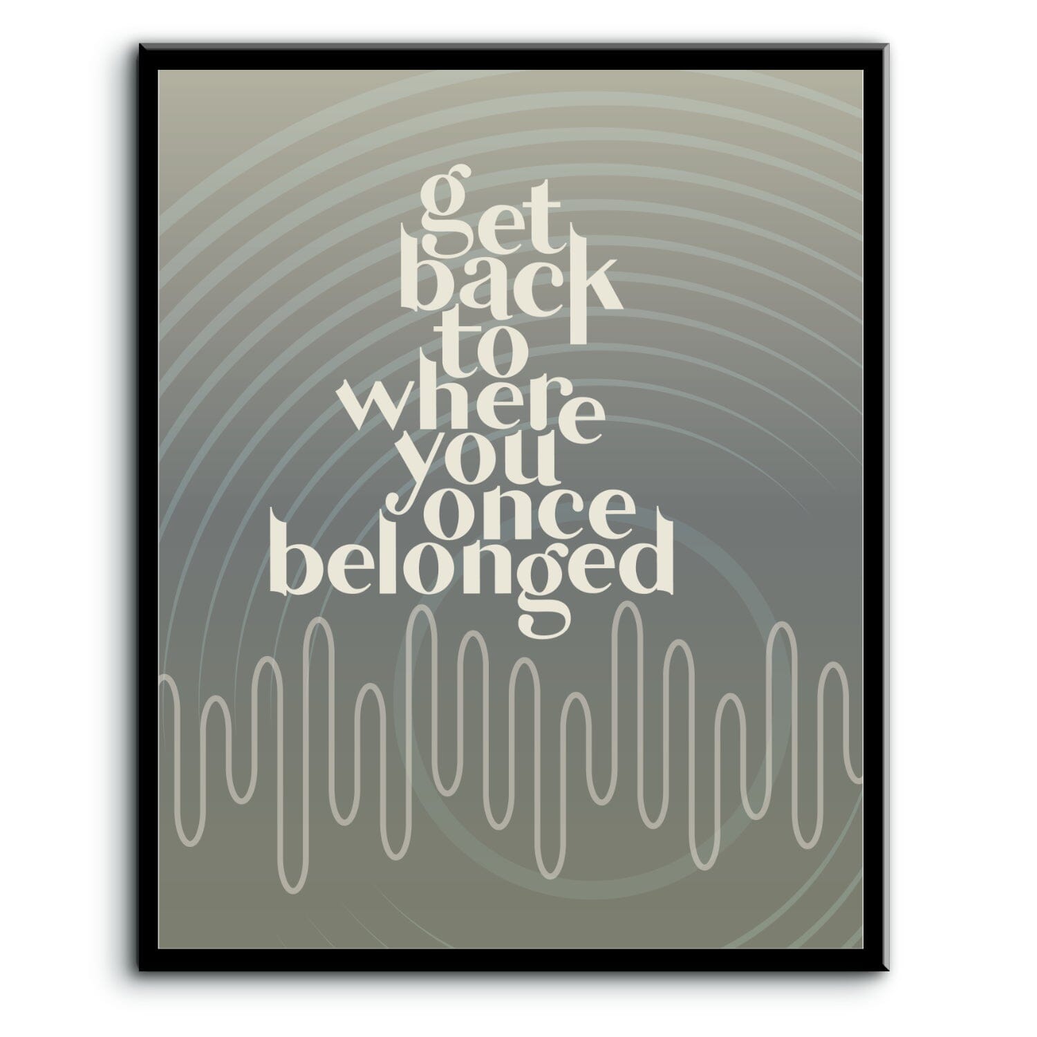Get Back by the Beatles - Song Lyrics Music Art Print Poster Song Lyrics Art Song Lyrics Art 8x10 Plaque Mount 