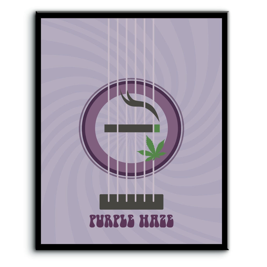 Purple Haze by Jimi Hendrix - Song Lyrics Art Poster Print