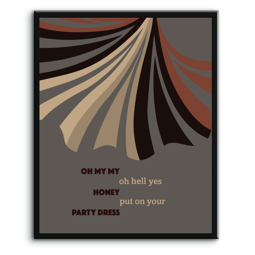 Mary Jane's Last Dance by Tom Petty - Song Lyric Wall Print