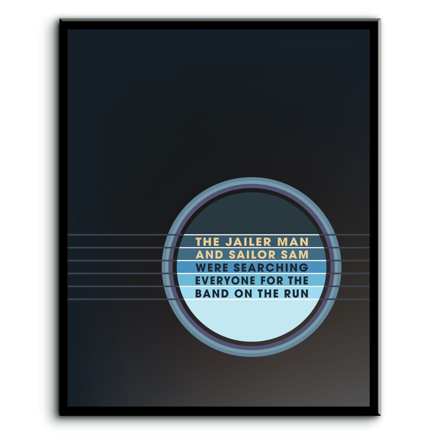 Band on the Run by Paul McCartney - Rock Song Lyric Art Song Lyrics Art Song Lyrics Art 8x10 Plaque Mount 