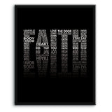 Faith by George Michael - 80s Song Lyric Art Poster Print