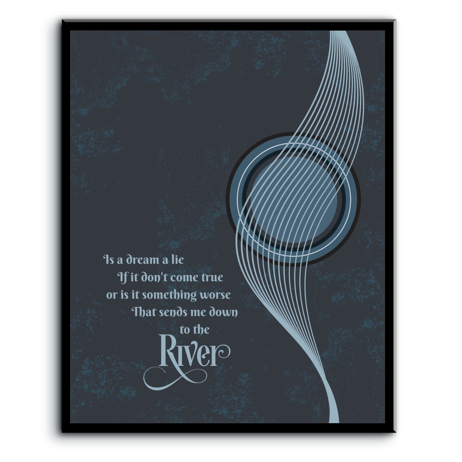 The River by Bruce Springsteen - Classic Rock Wall Artwork Song Lyrics Art Song Lyrics Art 8x10 Plaque Mount 