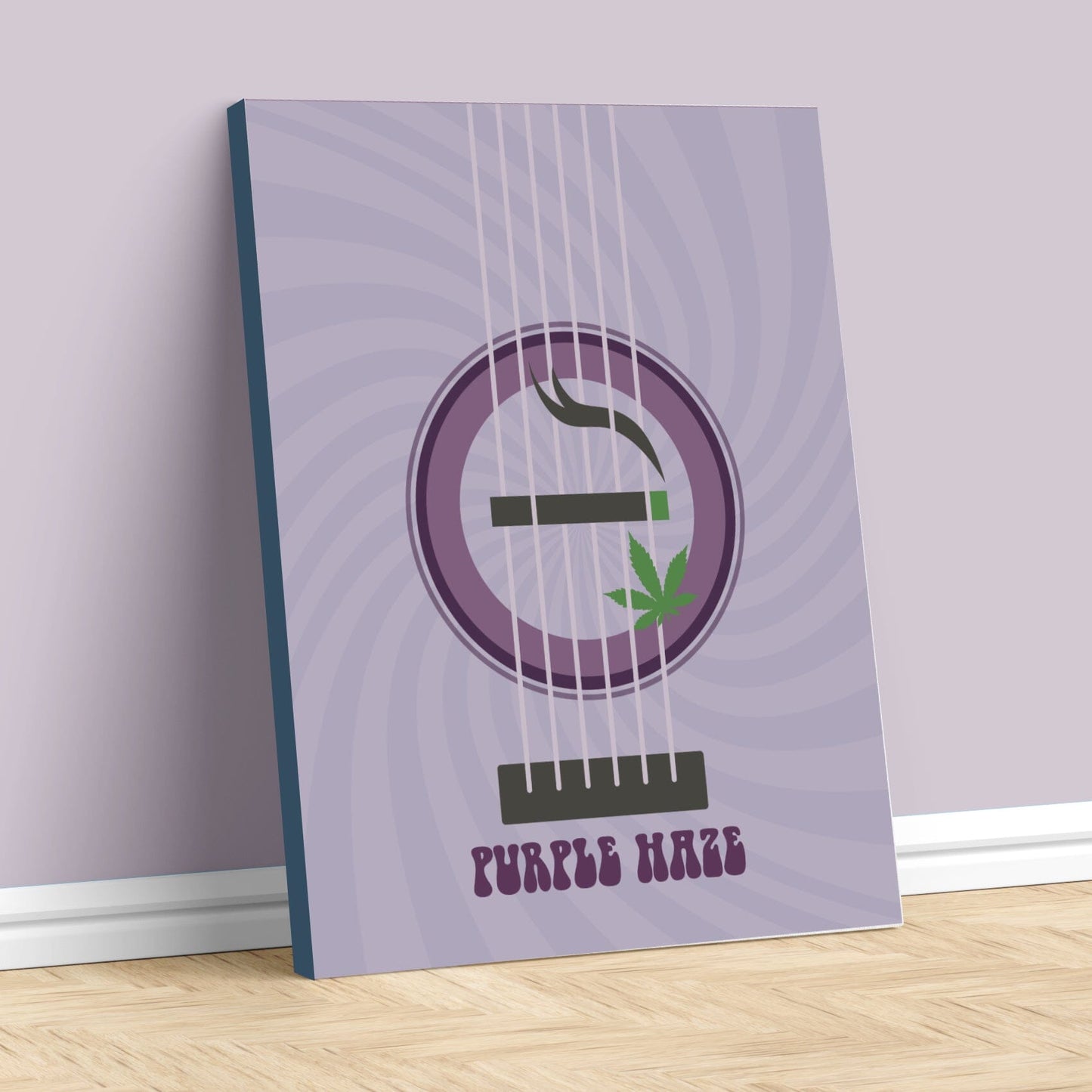 Purple Haze by Jimi Hendrix - Song Lyrics Art Poster Print Song Lyrics Art Song Lyrics Art 11x14 Canvas Wrap 