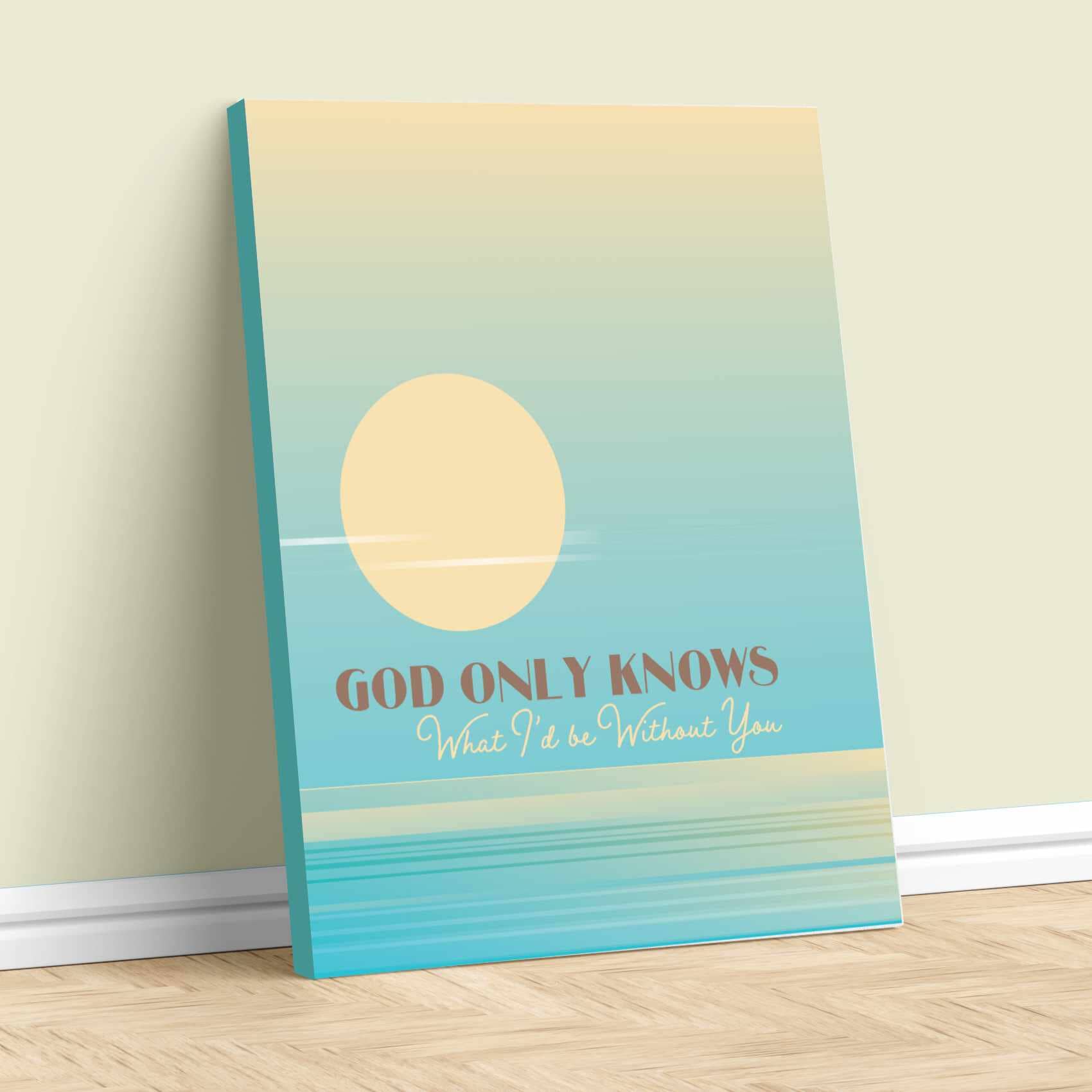 God Only Knows by the Beach Boys - Song Lyric Wall Art Song Lyrics Art Song Lyrics Art 11x14 Canvas Wrap 
