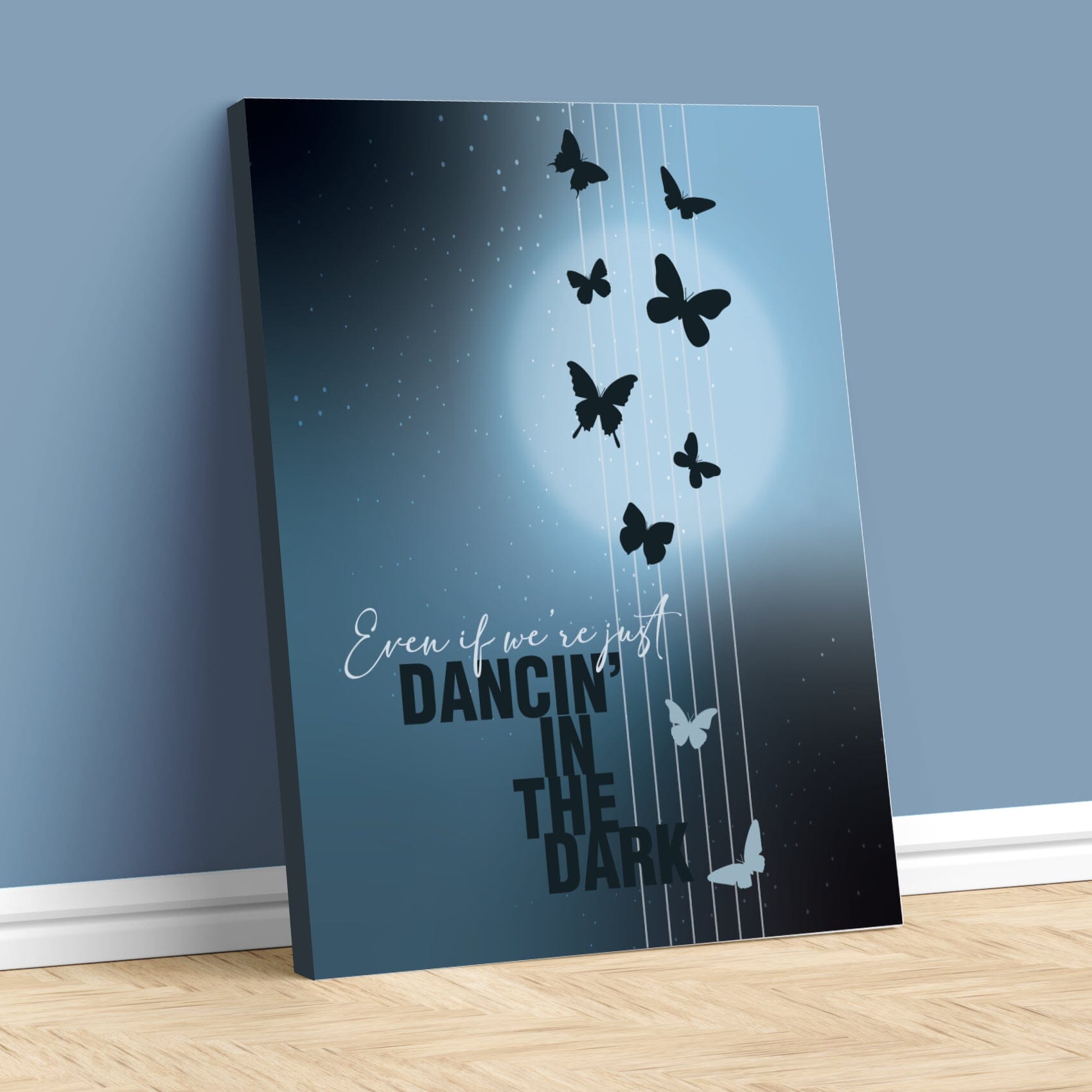 Dancin' in the Dark by Bruce Springsteen - Rock Music Art Song Lyrics Art Song Lyrics Art 11x14 Canvas Wrap 