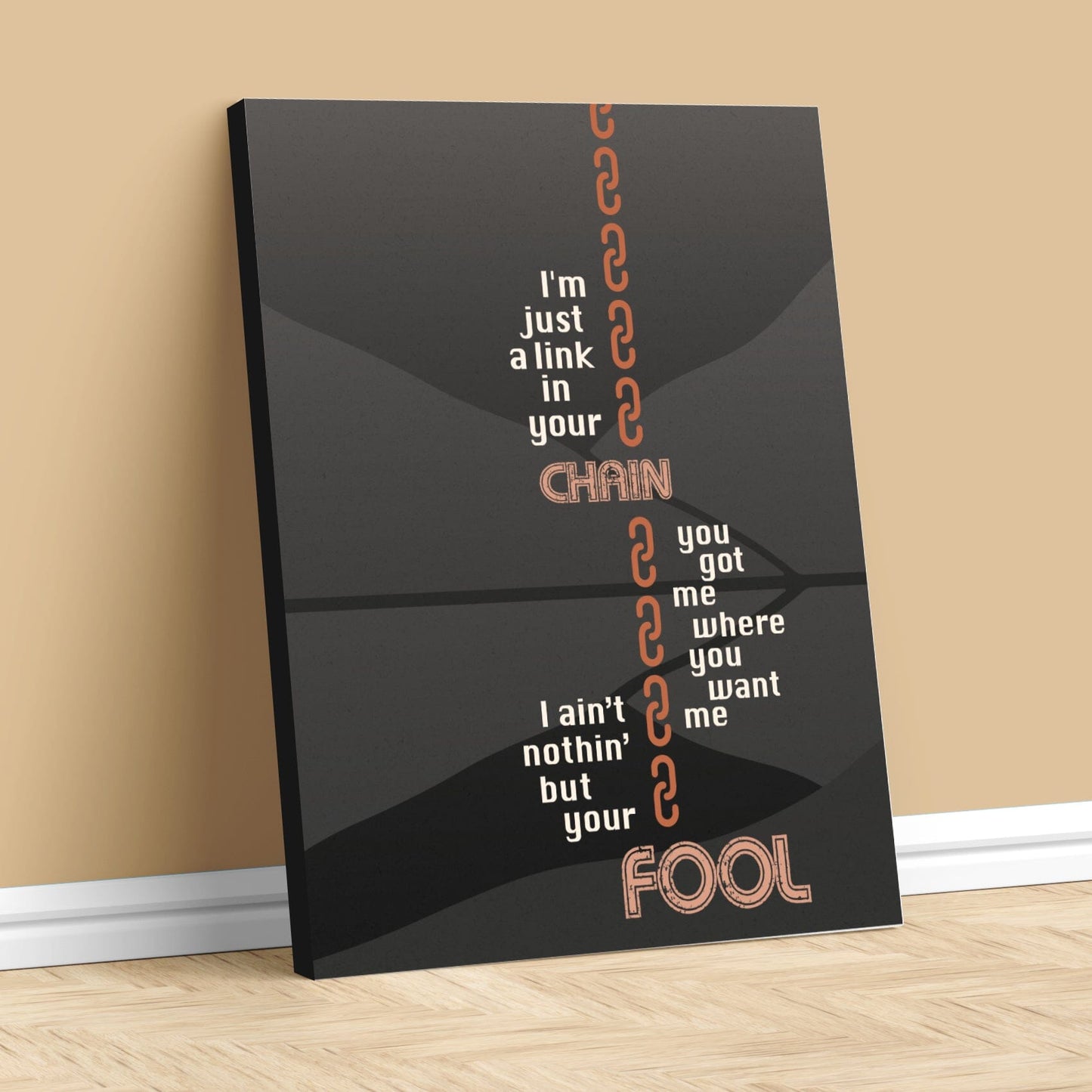 Chain of Fools by Aretha Franklin - Motown Music Lyric Art Song Lyrics Art Song Lyrics Art 11x14 Canvas Wrap 