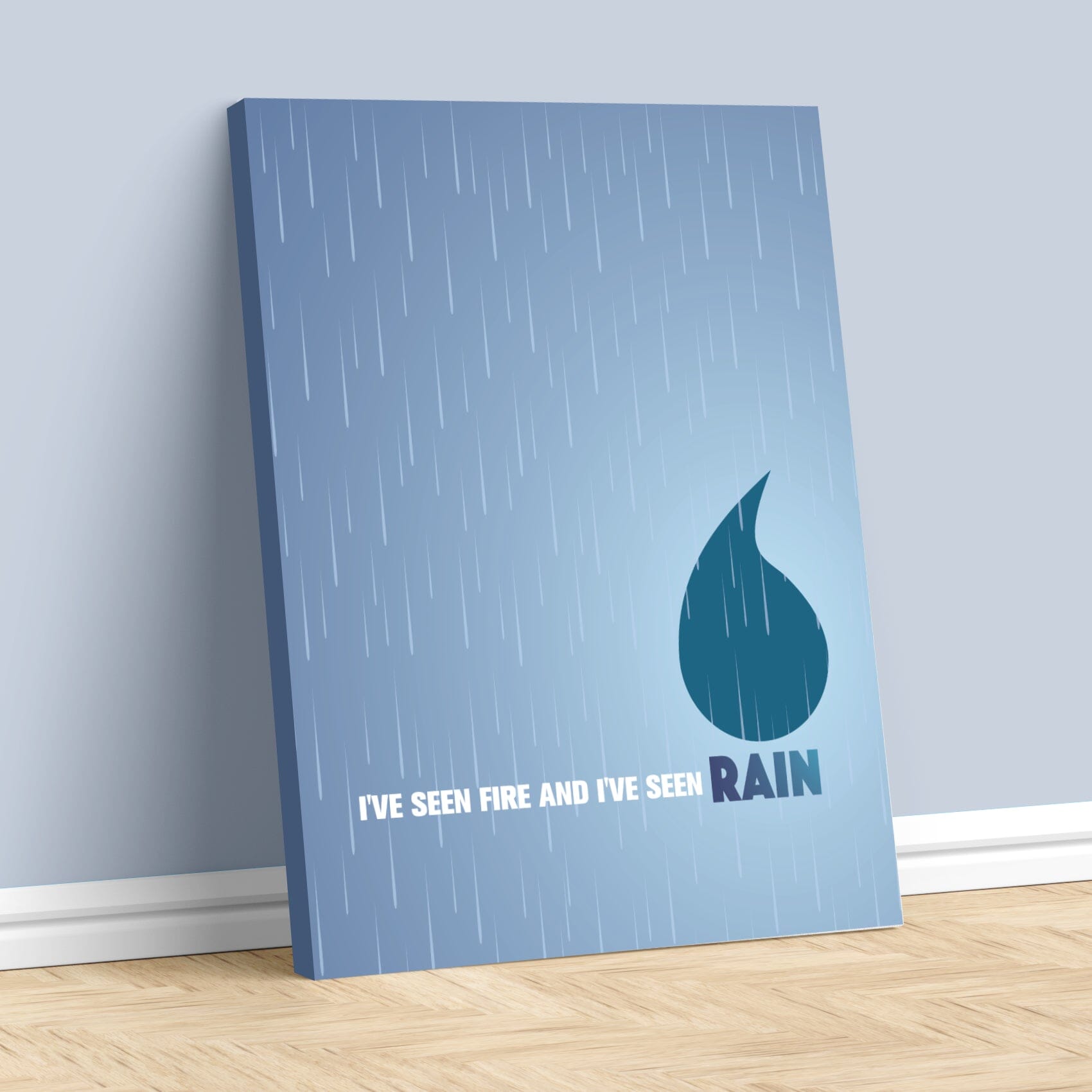 Fire and Rain by James Taylor - Music Wall Art Print Poster Song Lyrics Art Song Lyrics Art 11x14 Canvas Wrap 