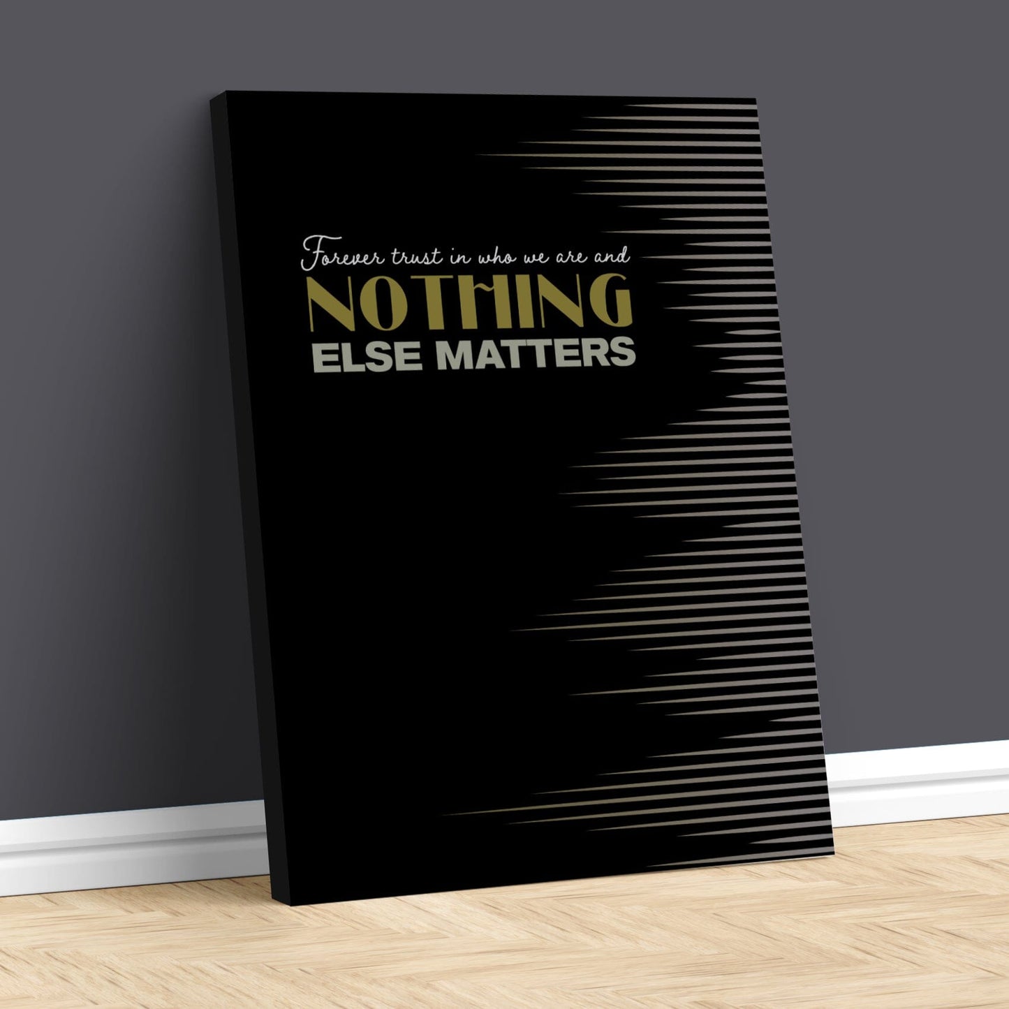 Nothing Else Matters by Metallica - Lyric Inspired Song Print Song Lyrics Art Song Lyrics Art 11x14 Canvas Wrap 