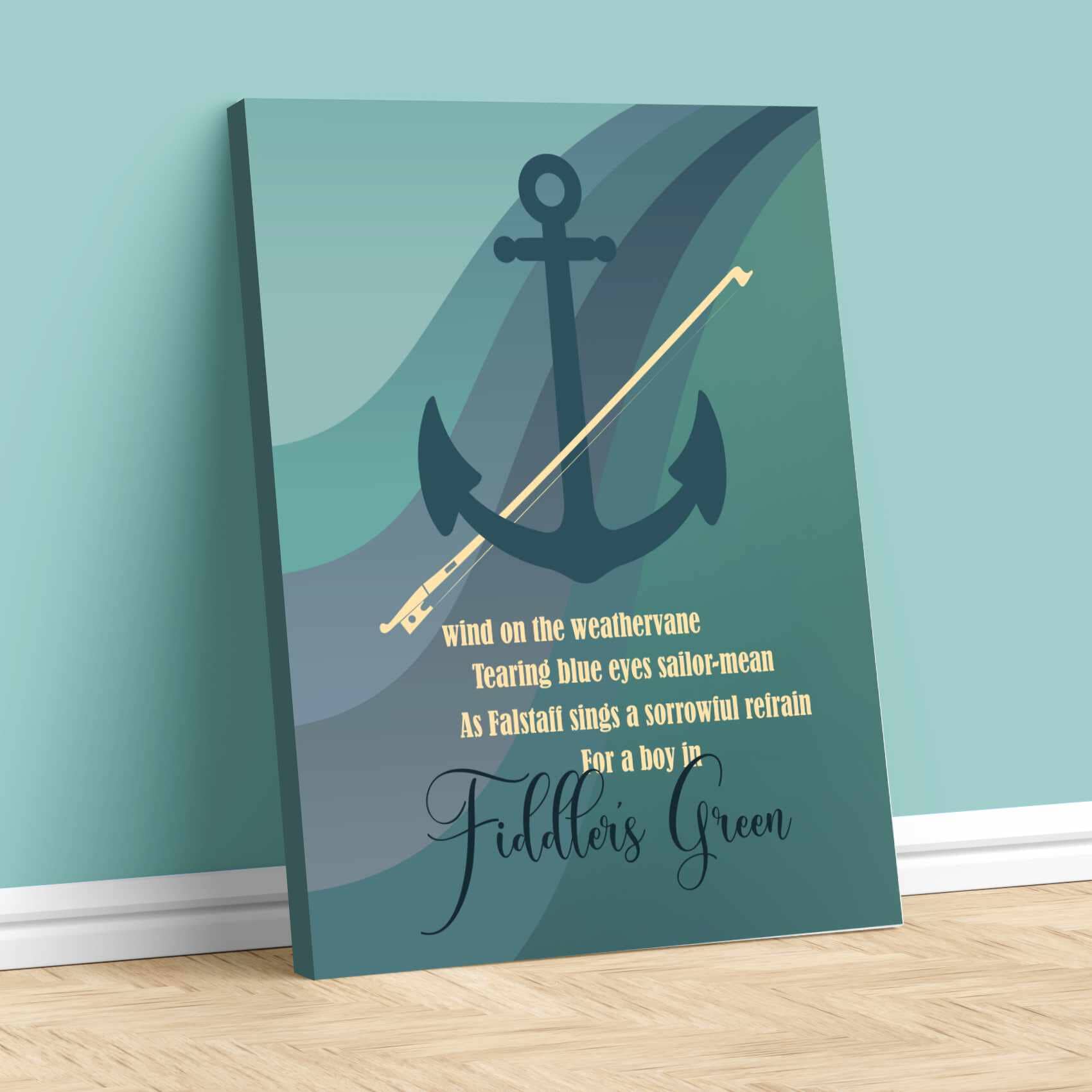 Fiddlers Green by Tragically Hip - Song Lyric Music Wall Art Song Lyrics Art Song Lyrics Art 11x14 Canvas Wrap 