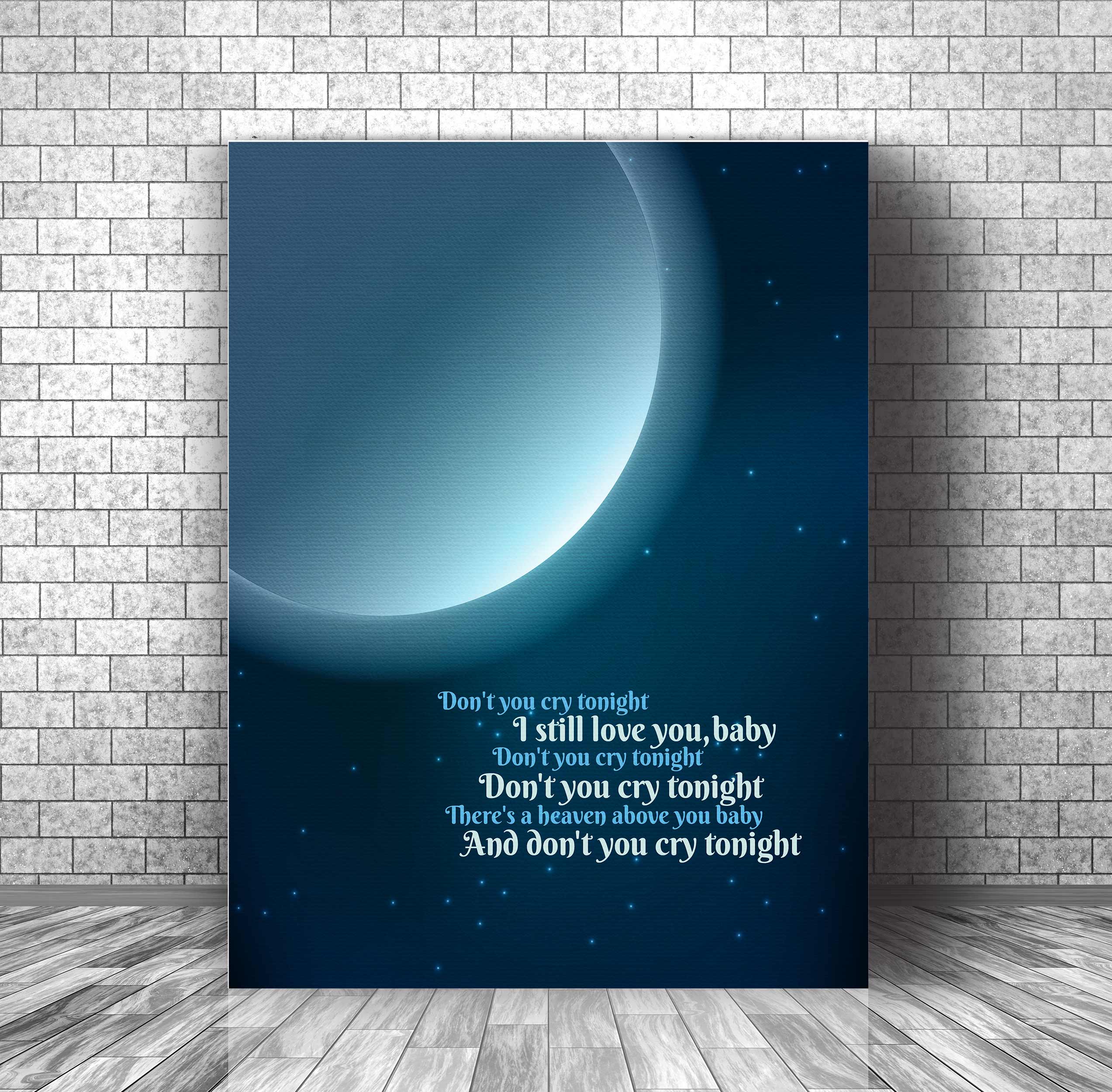 Don't Cry by Guns n' Roses - Song Lyric Art Wall Print – Song Lyrics Art